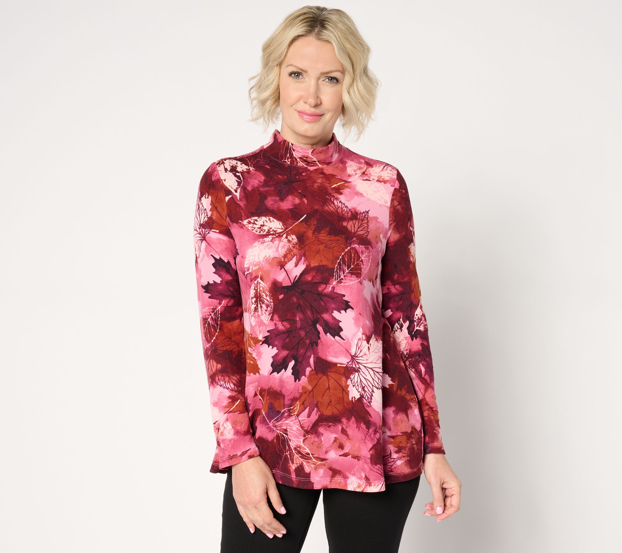 Denim & Co. Regular Heavenly Jersey Mock Neck Tunic