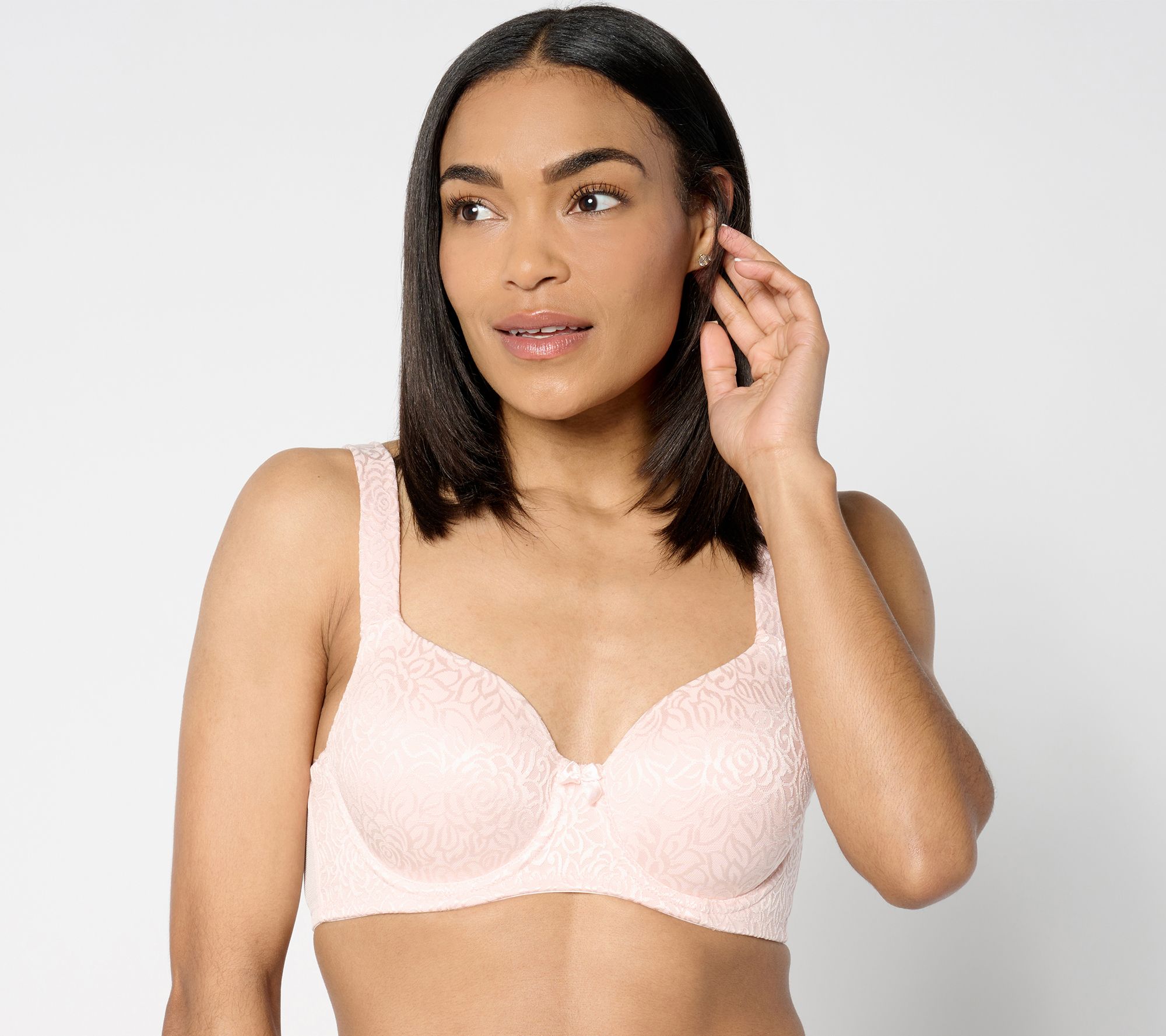 "As Is" Breezies Wild Rose Lace Contour Underwire Bra