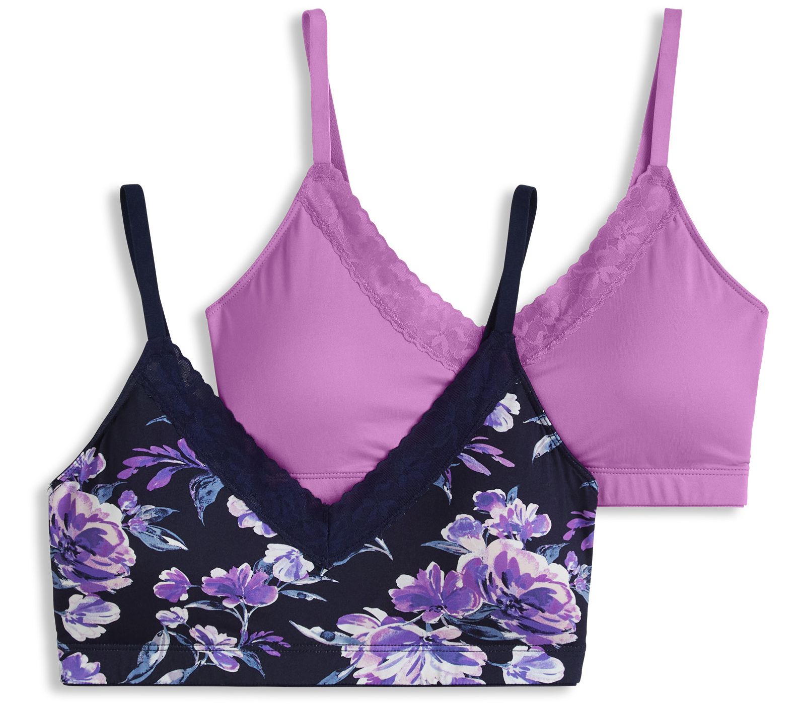 Jockey Wirefree Micro Stretch Lace Bralette Set of 2