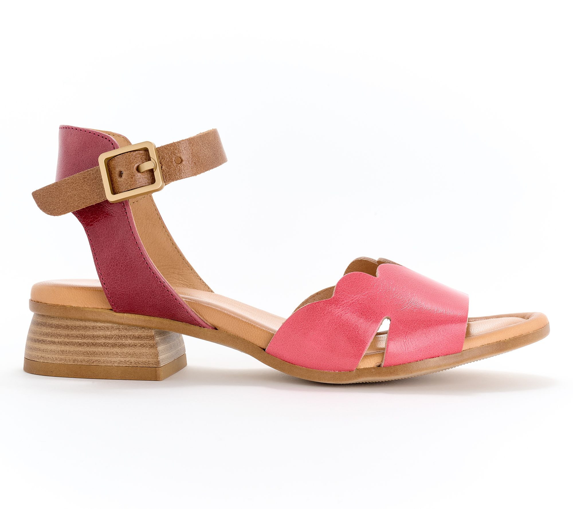 Miz Mooz Leather Ankle Strap Heeled Sandals - Feena - QVC.com