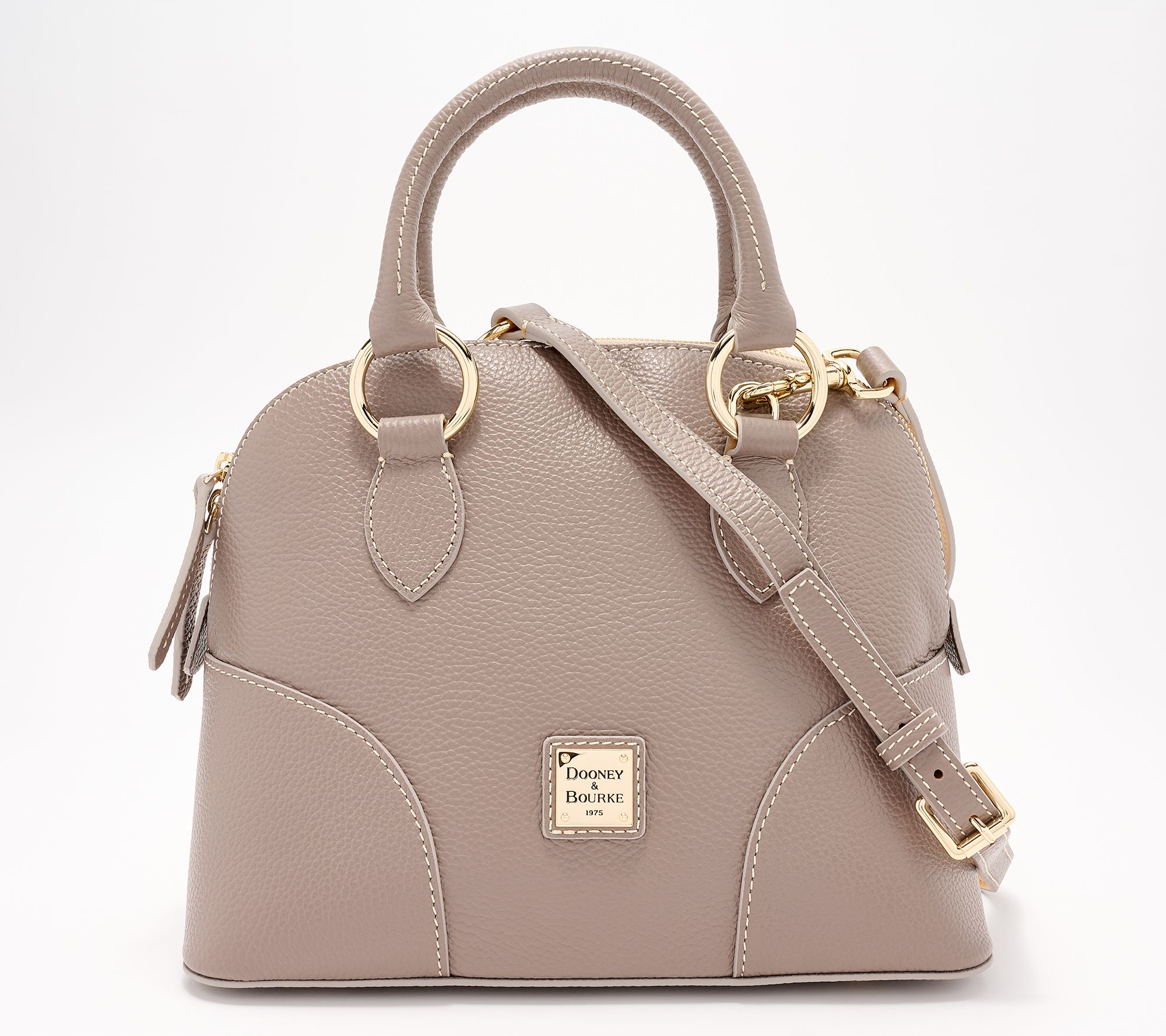 "As Is" Dooney & Bourke Lucca Pebble Leather Satchel with Crossbody Strap