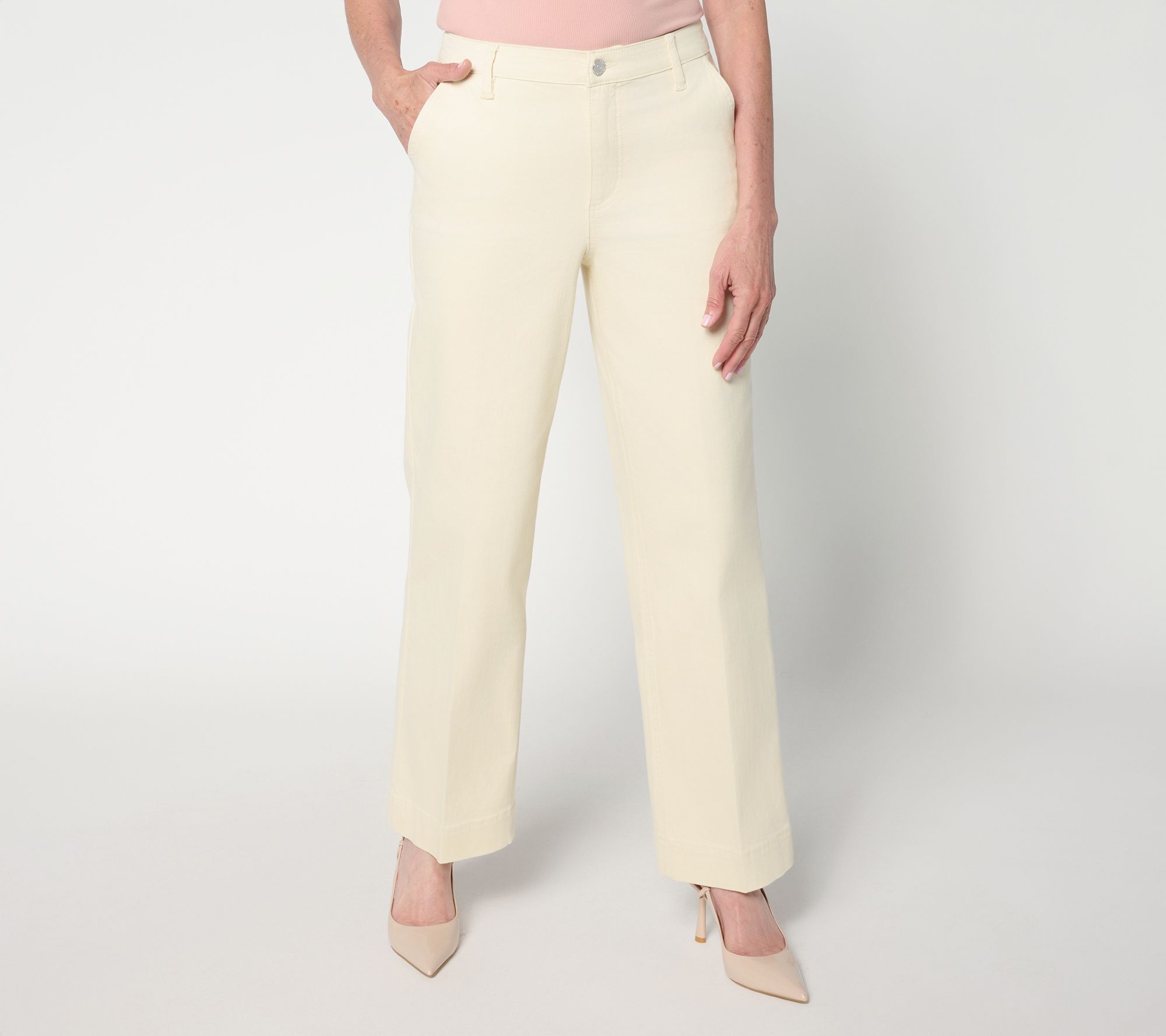 Susan Graver Petite Stretch Denim Trouser Jean