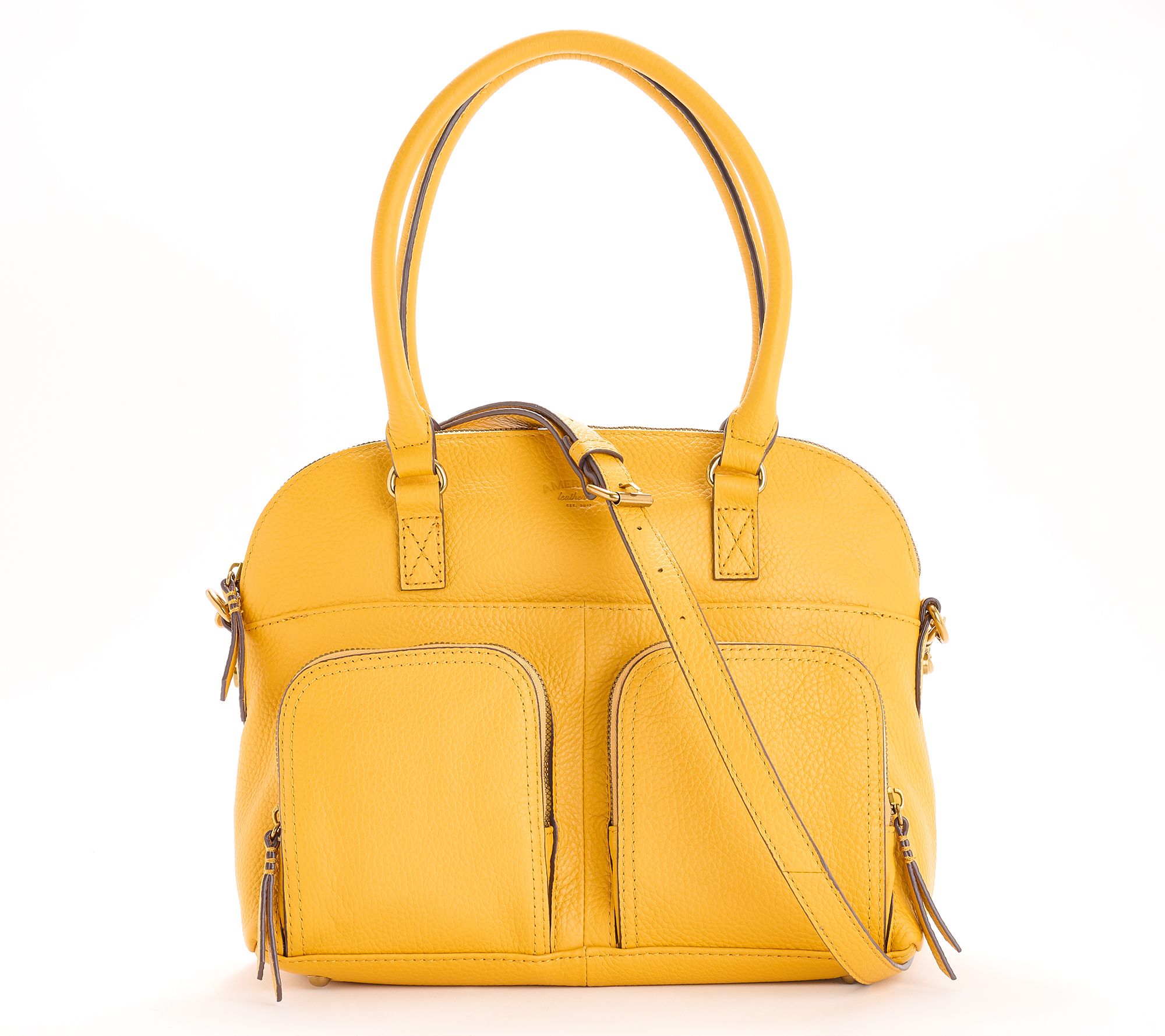 "As Is" American Leather Co. Oak Leather Classic Dome Satchel