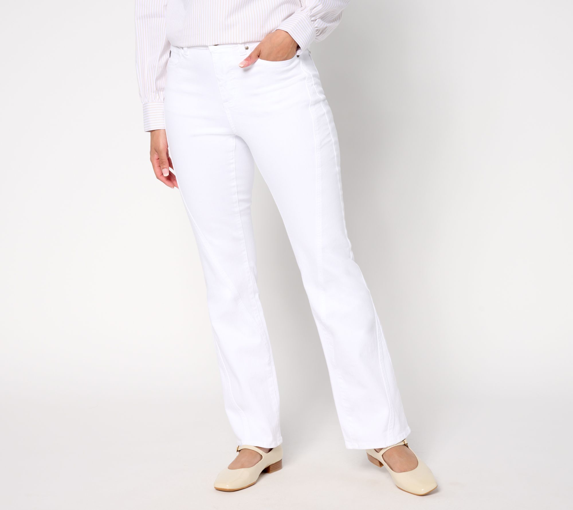 "As Is" Belle by Kim Gravel Reg Primabelle Twill Diagonal Seam Wide Leg