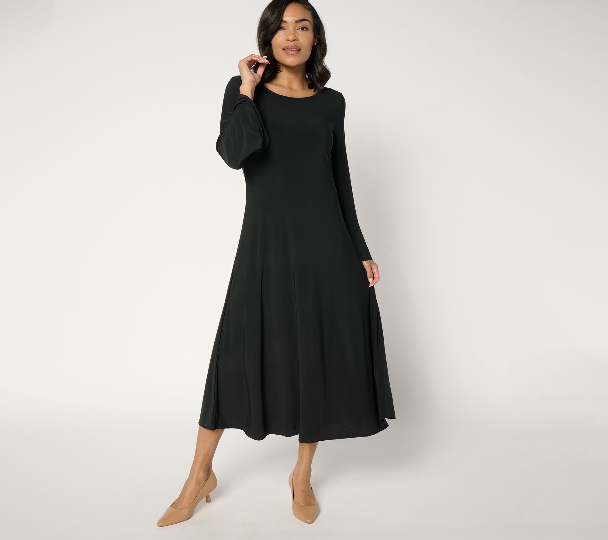 "As Is" Attitudes by Renee Regular Como Jersey Midi Dress