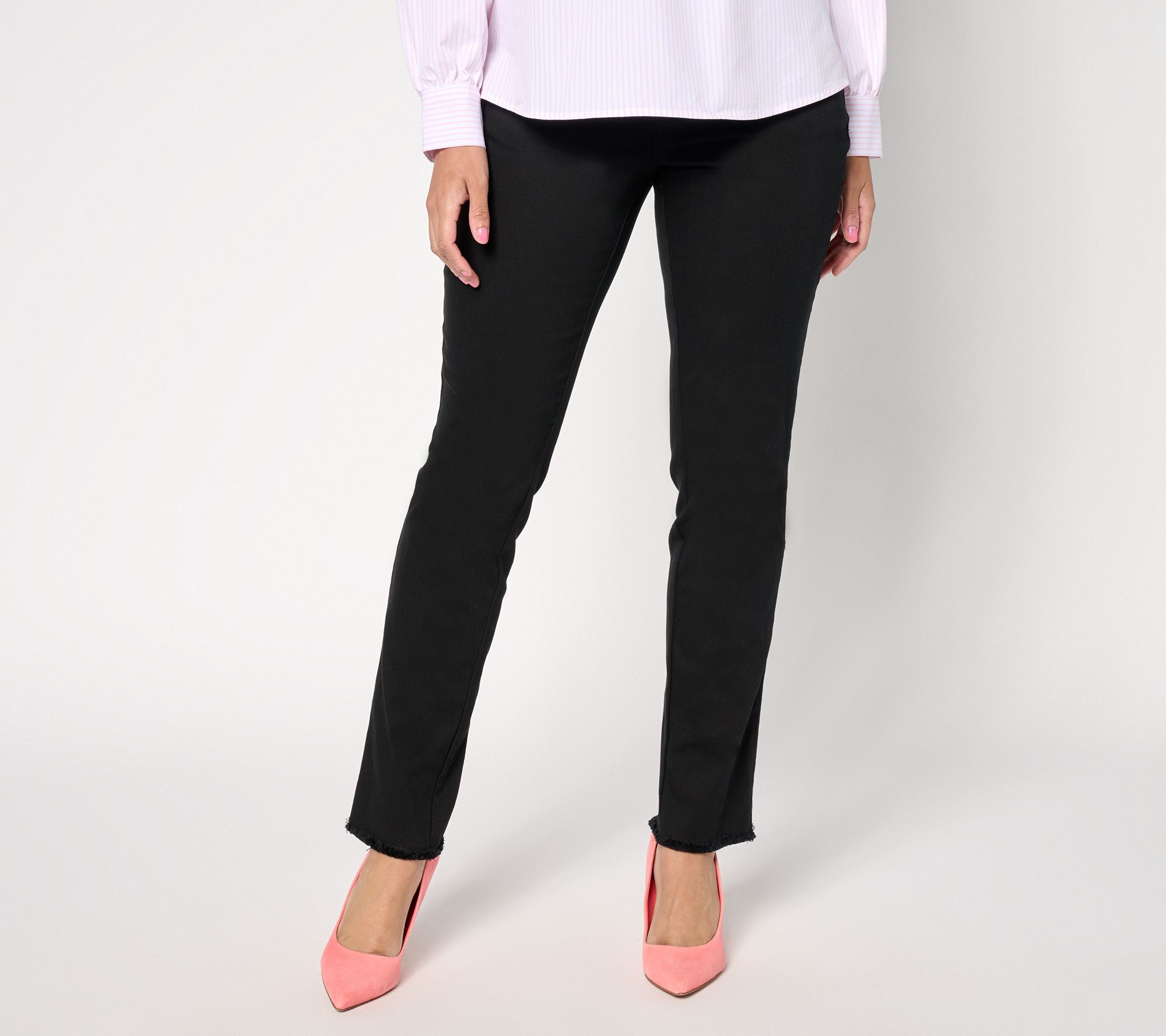"As Is" Belle by Kim Gravel Pet TripleLuxe Twill Slim Leg Pants