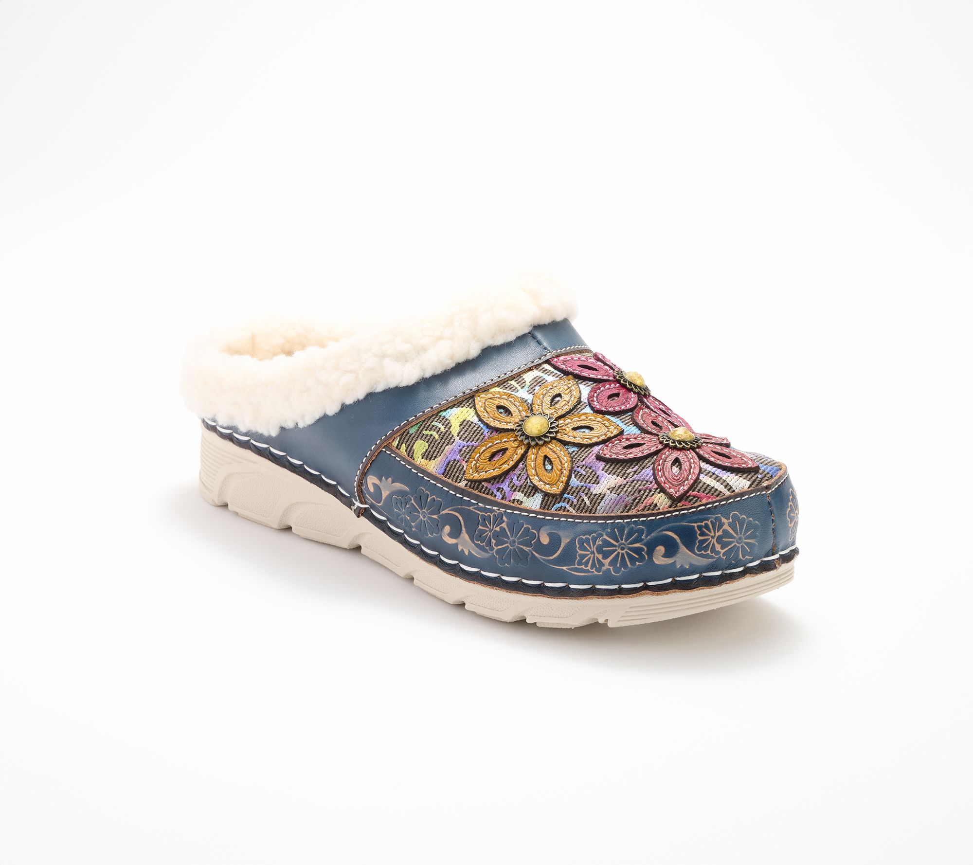L'Artiste by Spring Step Leather Warm Lined Clogs-Honestela