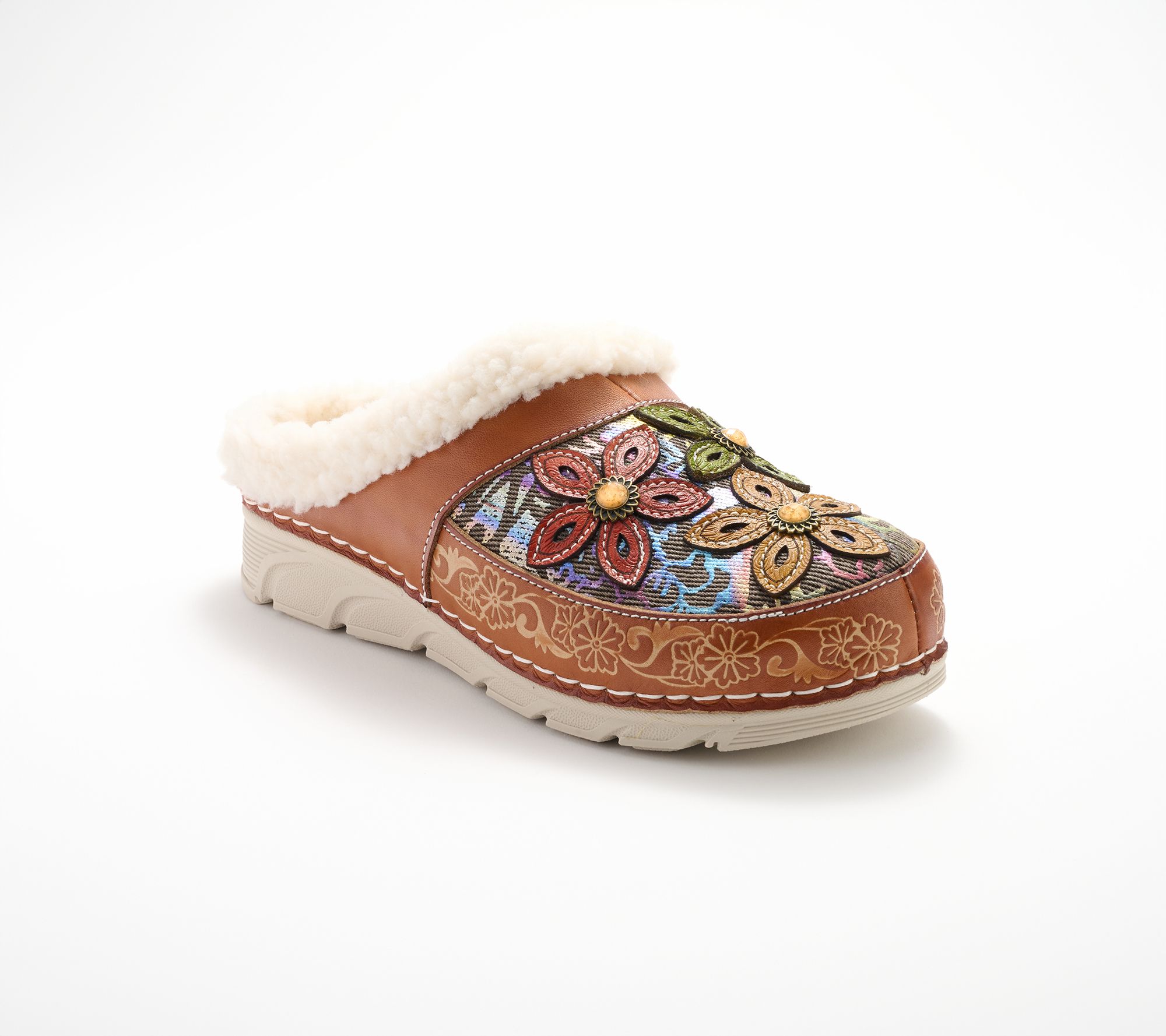 L'Artiste by Spring Step Leather Warm Lined Clogs-Honestela