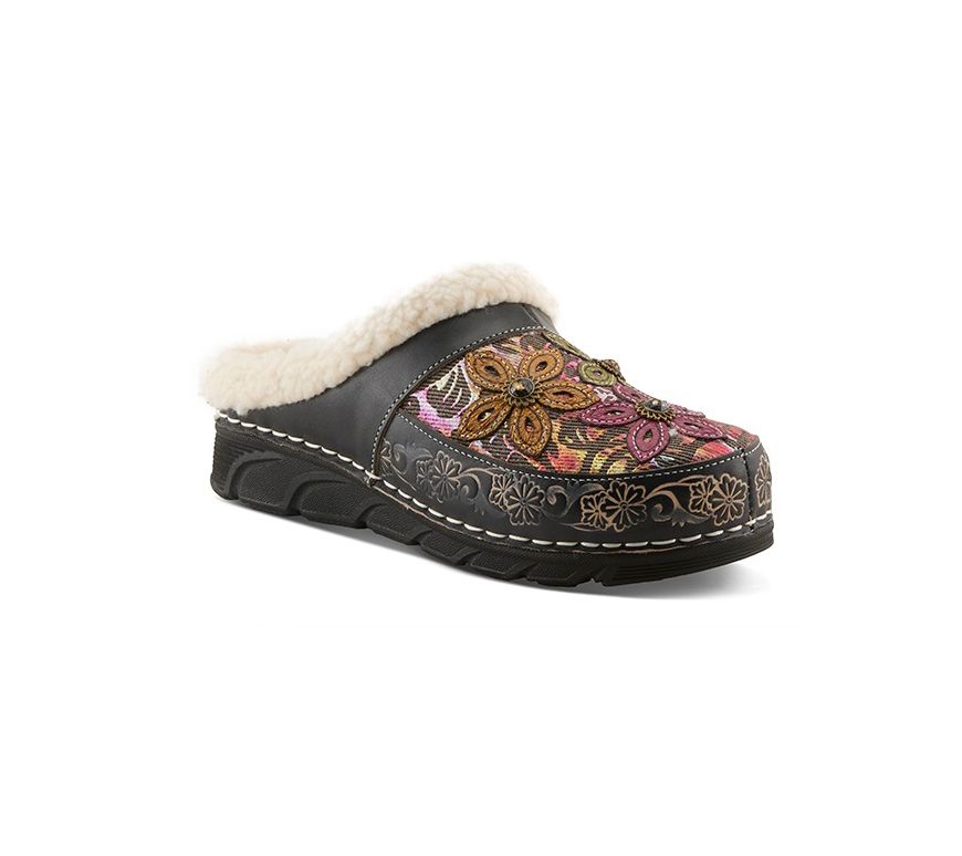 L'Artiste by Spring Step Leather Warm Lined Clogs-Honestela