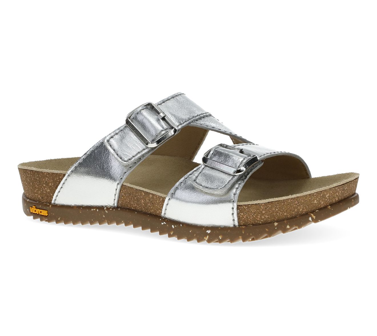 Dansko Dayna Silver Metallic Leather Sandals
