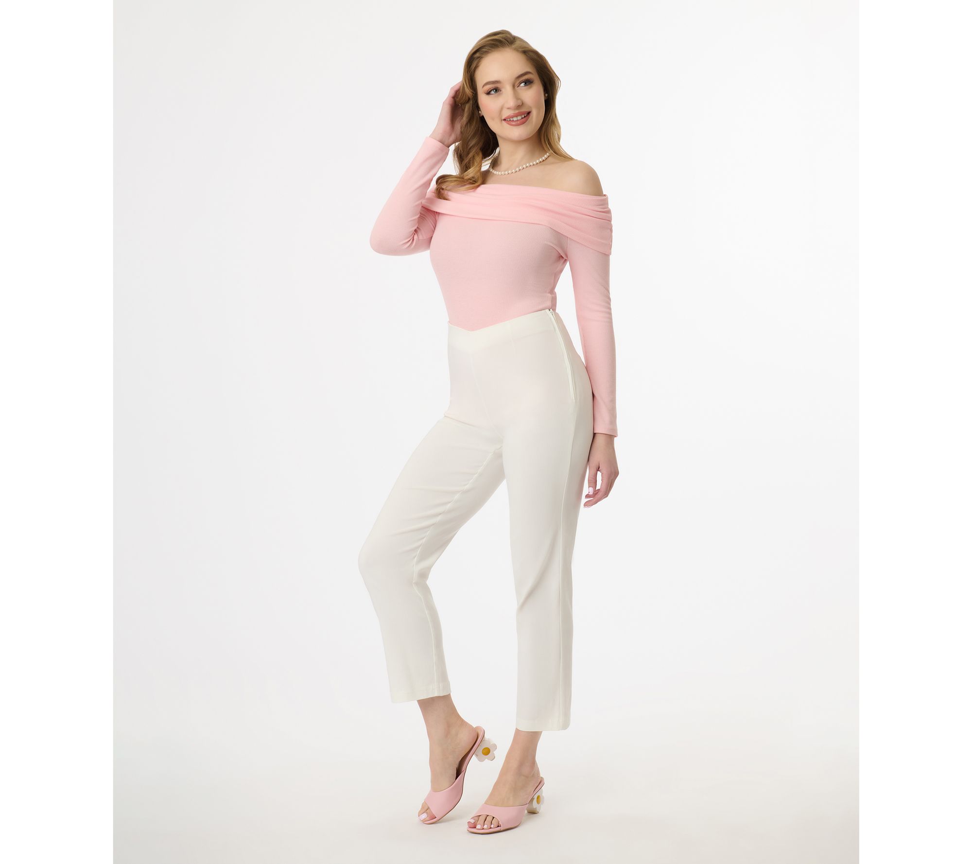 Unique Vintage 1960s White Cigarette Pants