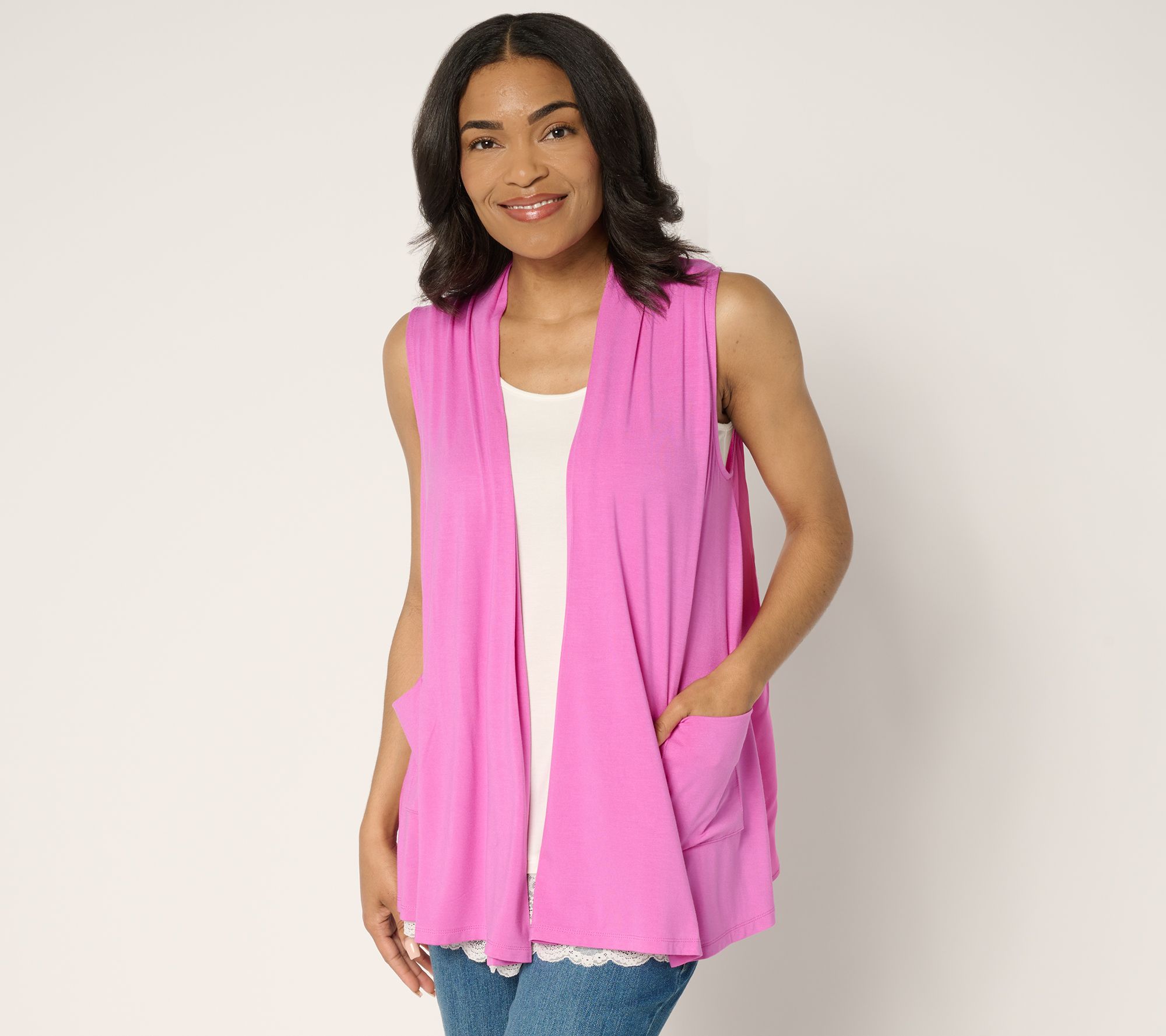 "As Is" LOGO by Lori Goldstein Rayon 230 and Satin Vest