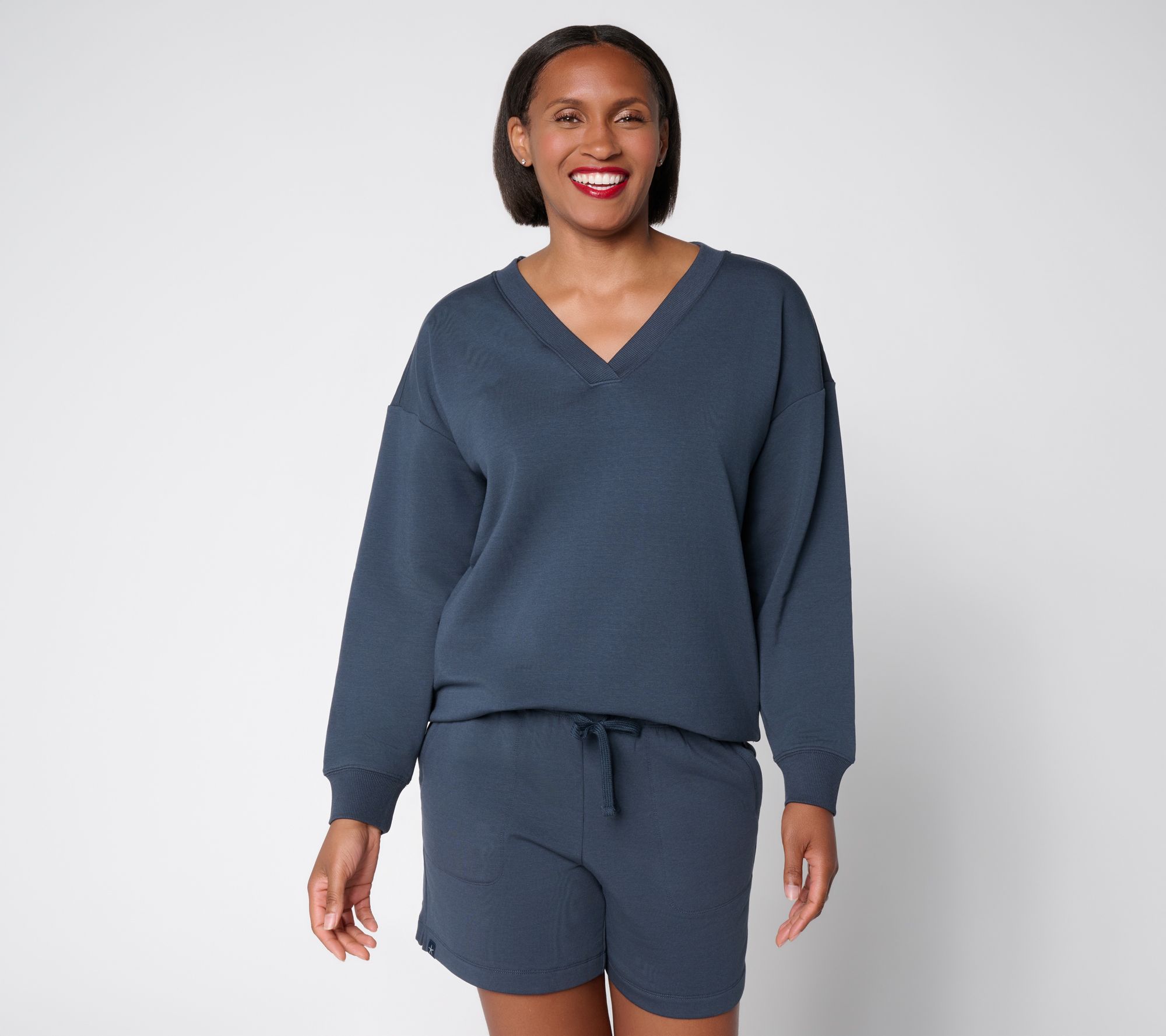Barefoot Dreams Brushed Luxe Lounge Oversized V Neck Pullover