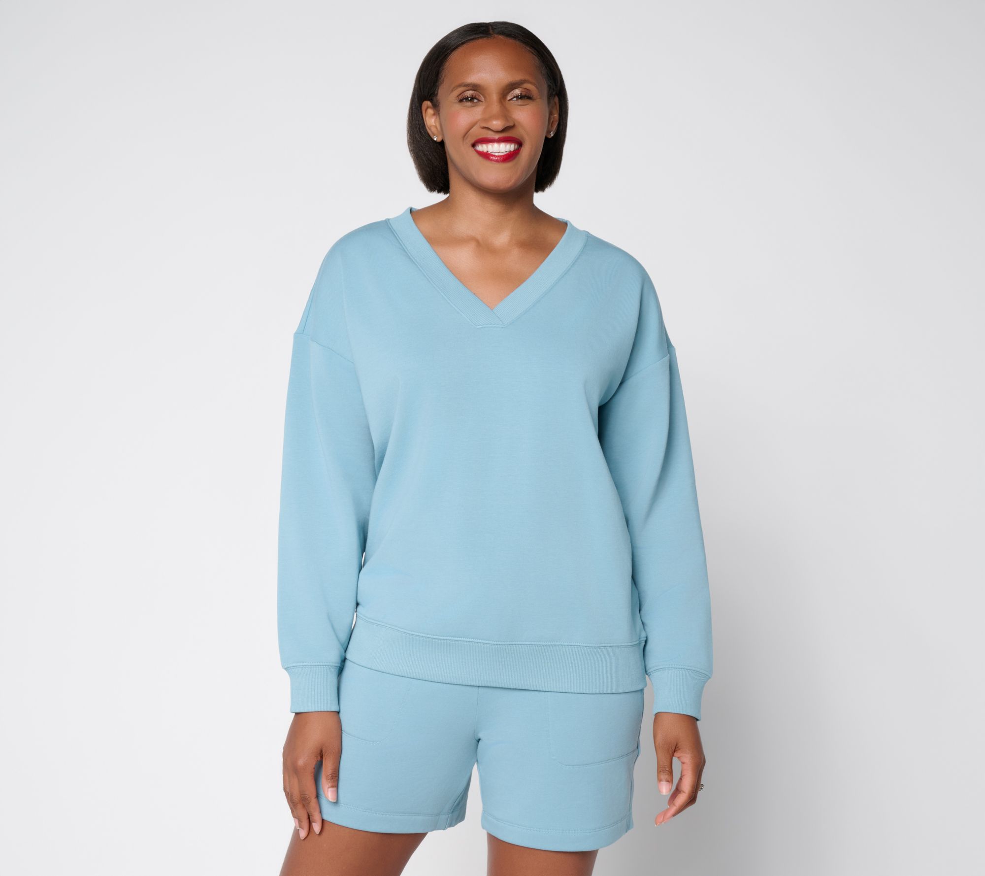 Barefoot Dreams Brushed Luxe Lounge Oversized V Neck Pullover
