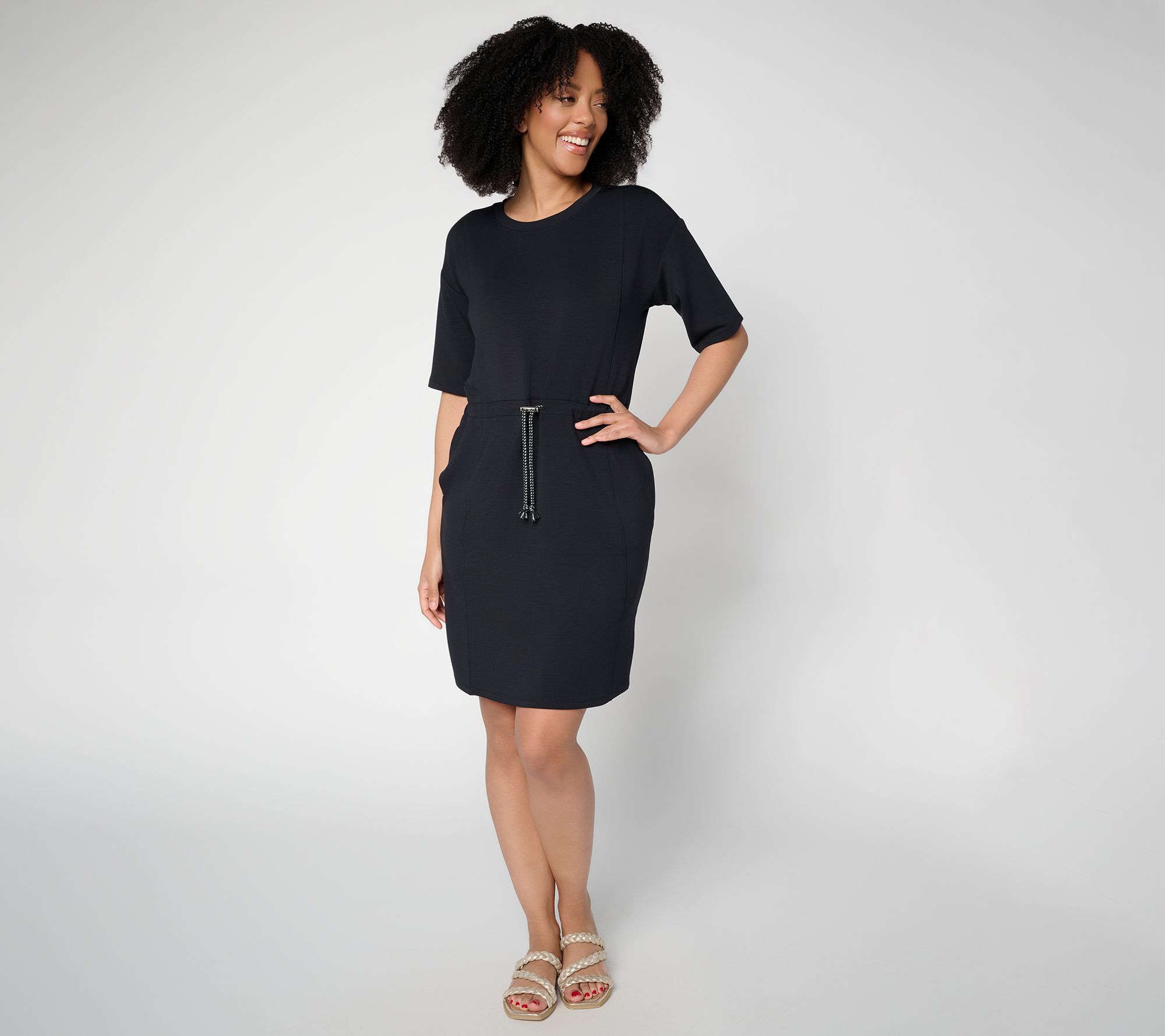Belle by Kim Gravel Regular ScubaLuxe Bungee Waist Dress