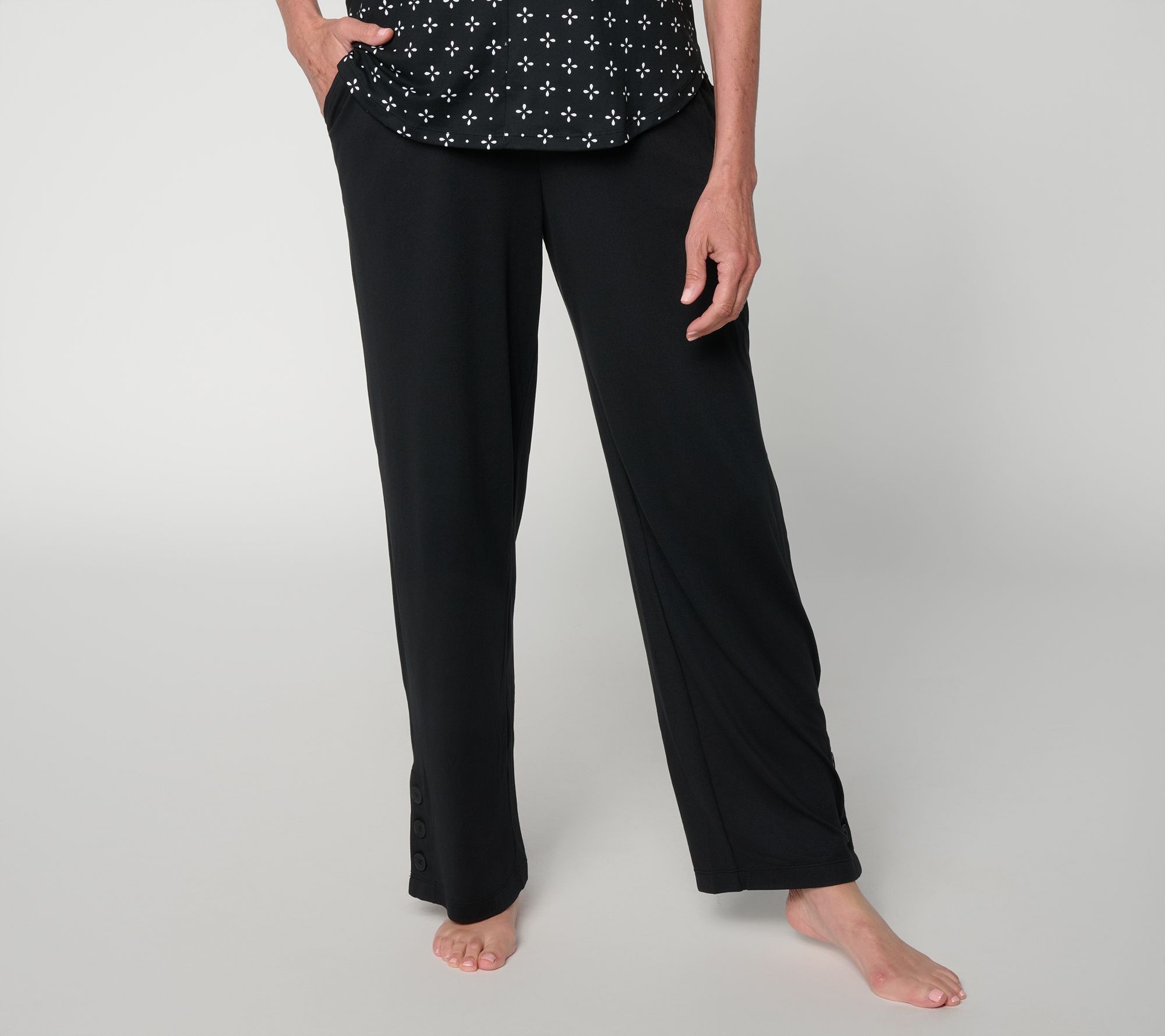Cuddl Duds Flexwear Button Hem Lounge Pant