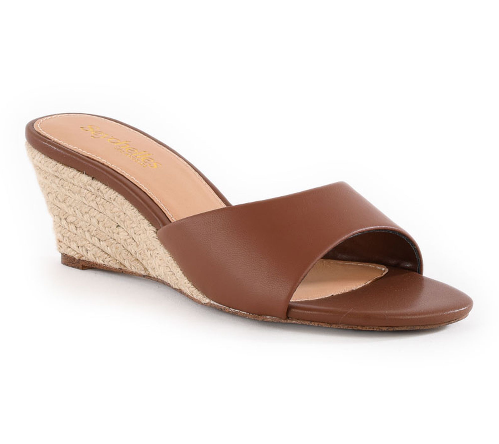 Seychelles Leather/Lucite Espadrille Wedges - Just Like That