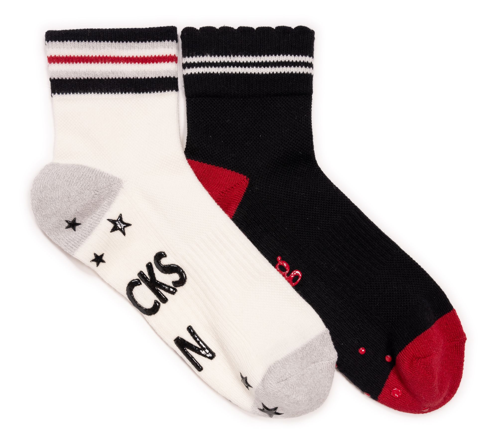 MUK LUKS Women's Set of 2 Quarter Crew Compression Studio Sock