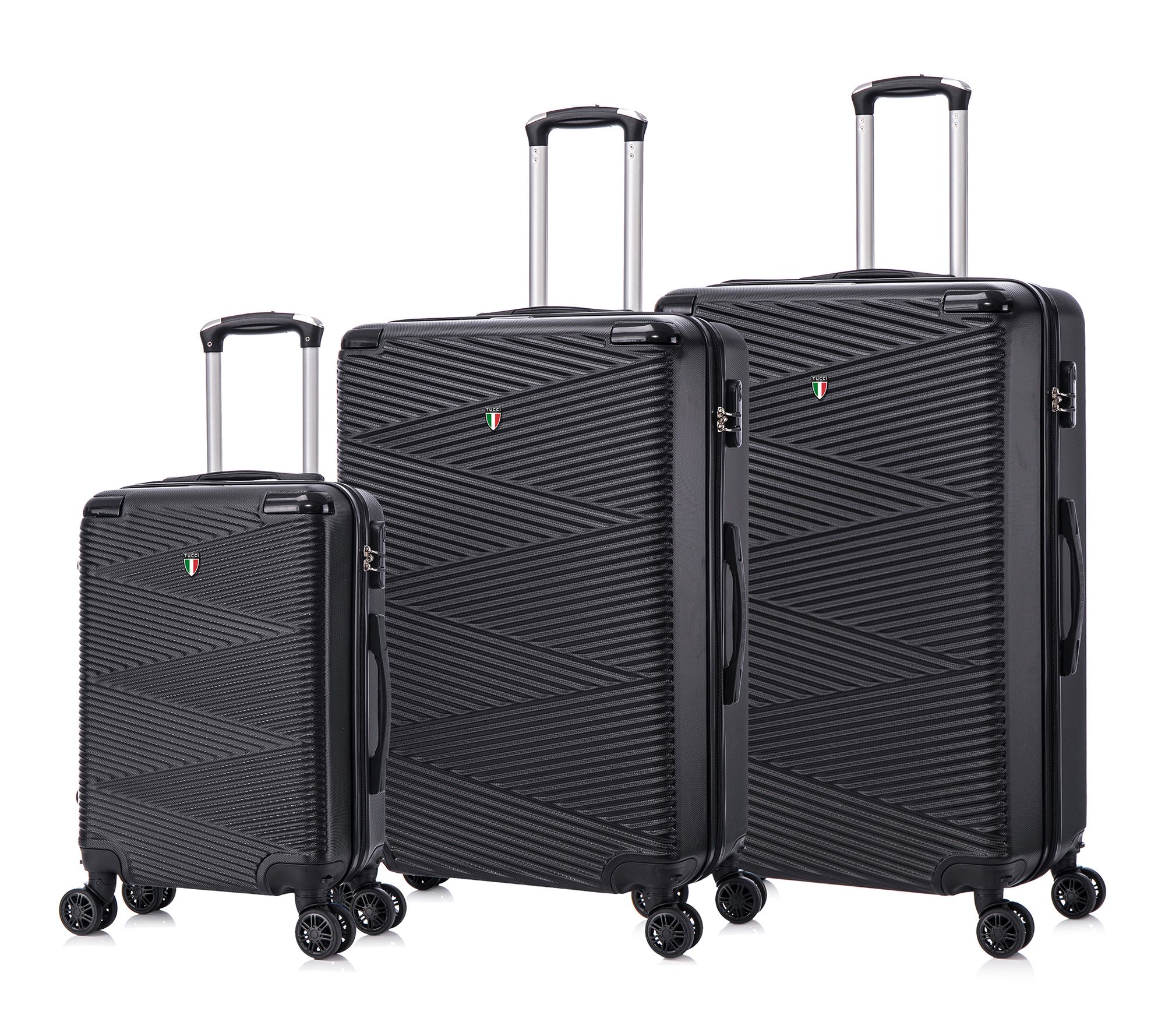 TUCCI Italy AVENZA 3PC Hardside Luggage Set (20", 24", 28")