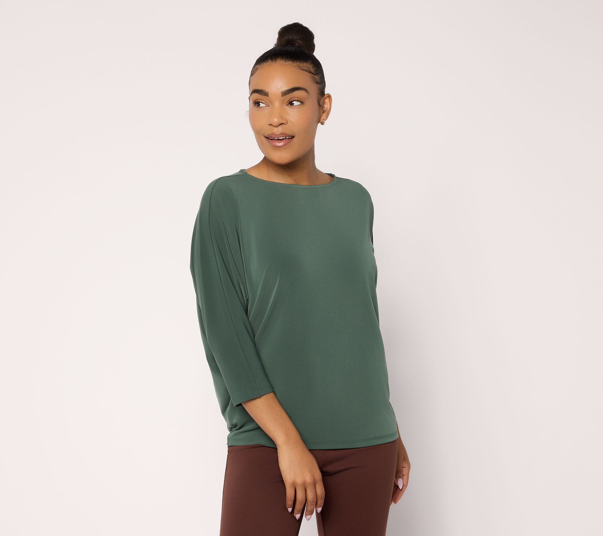 Attitudes by Renee La Roma 3/4 Length Sleeve Top