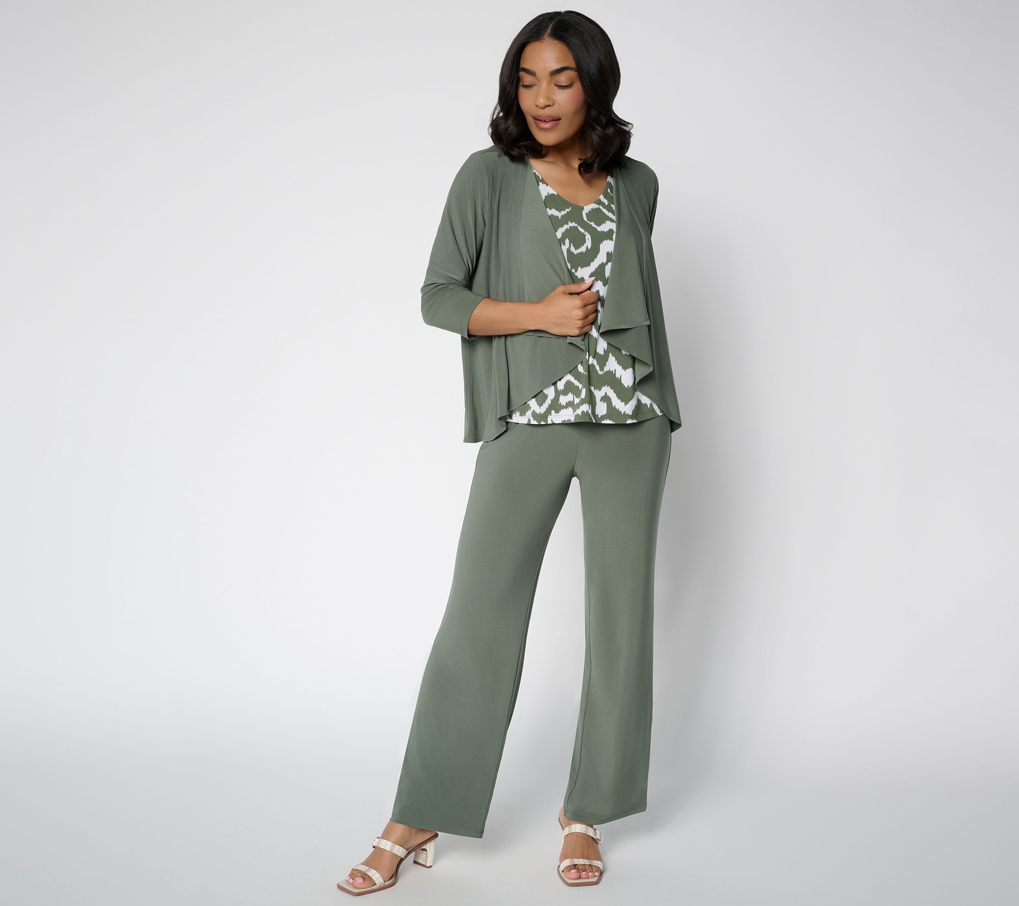 Attitudes by Renee Petite Wardrobe Warriors 2PC Como Jersey Set