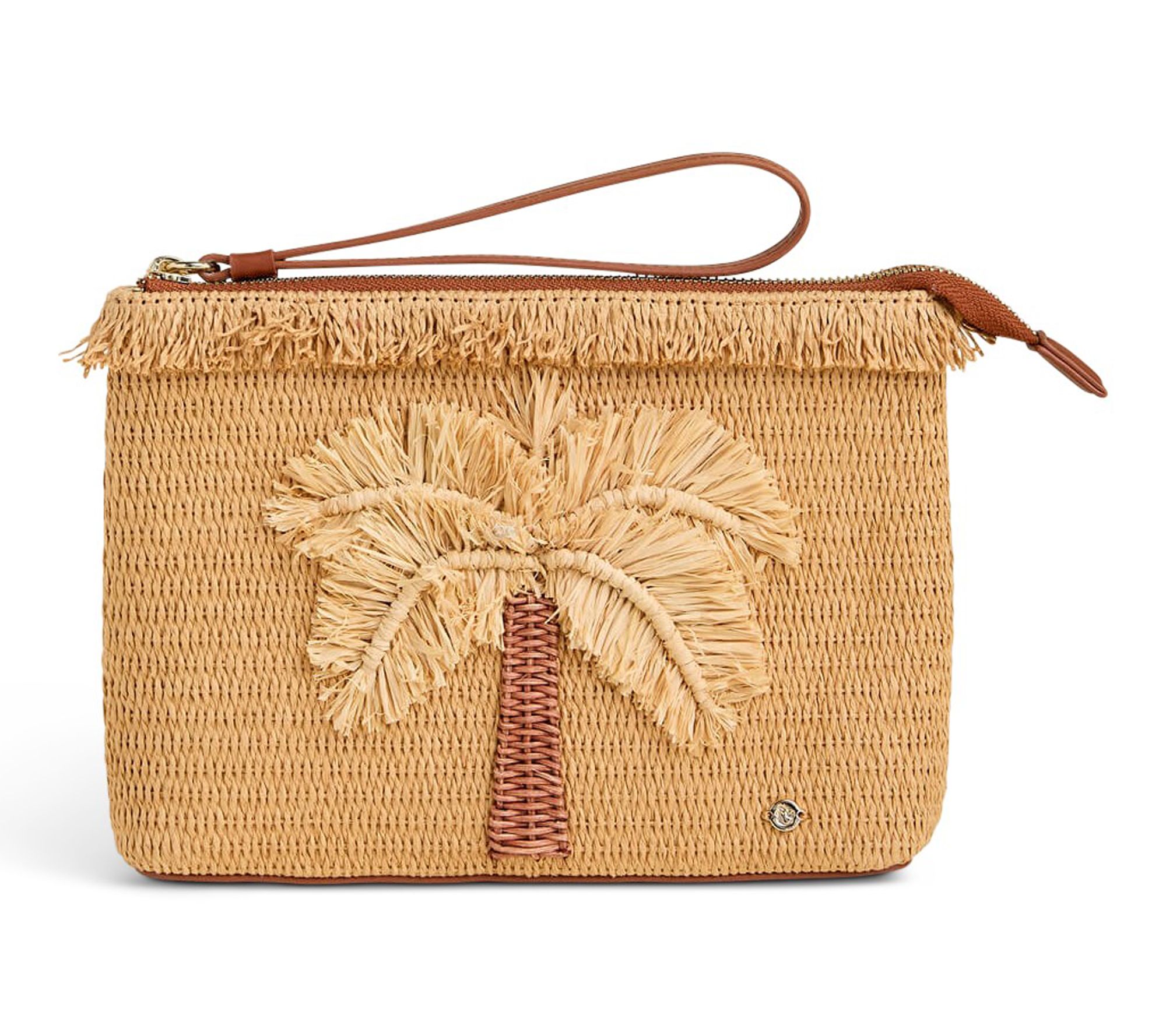 Spartina 449 Straw Fringe Carina Wristlet