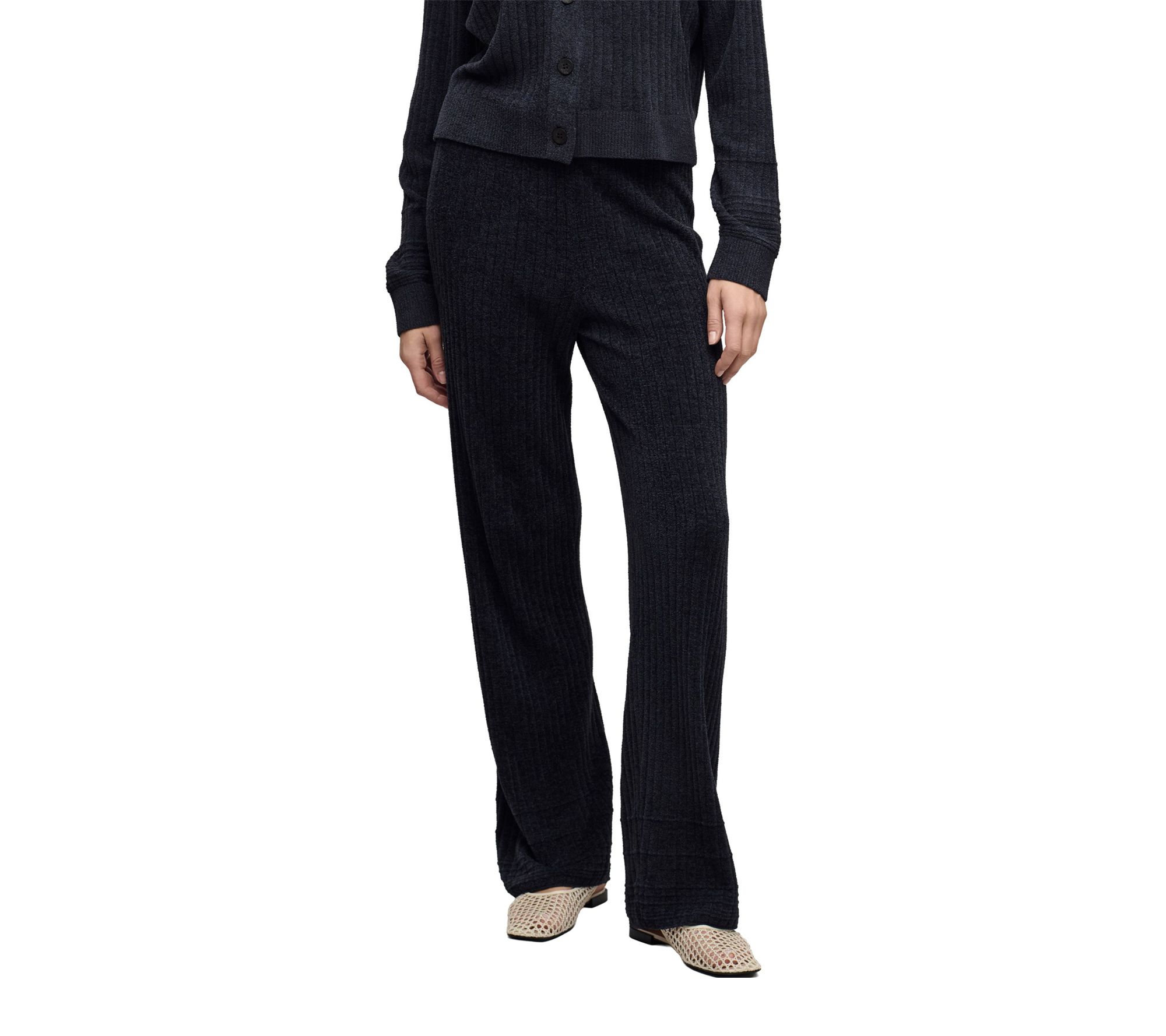 Barefoot Dreams CozyChic Ultra Lite Textured Hem Rib Pant