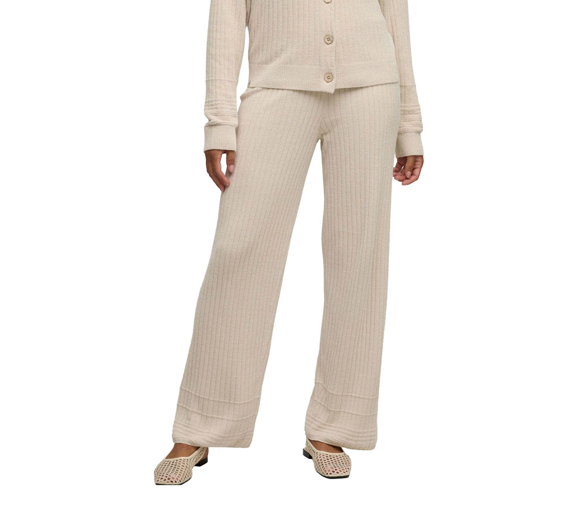 Barefoot Dreams CozyChic Ultra Lite Textured Hem Rib Pant