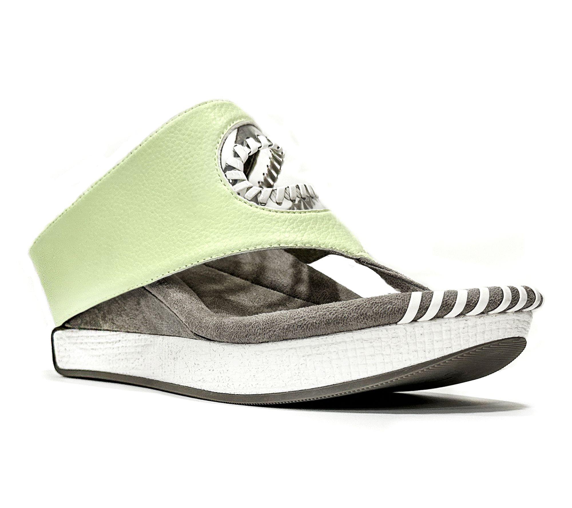 Modzori Valencia Reversible Wedge Sandal - MintFlips to Grey