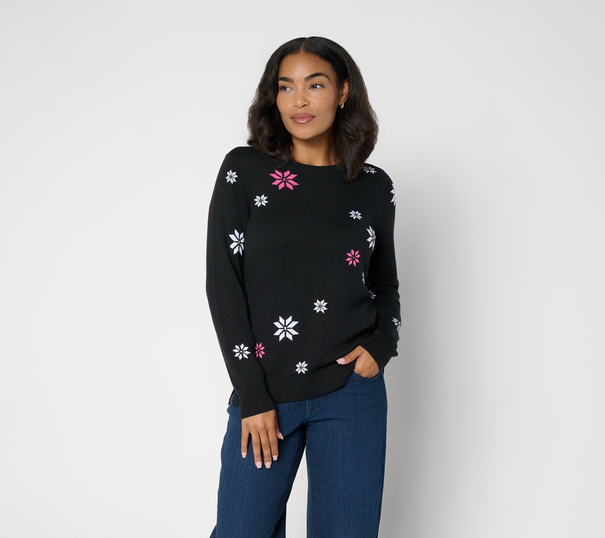 Belle by Kim Gravel Apres Ski Snowflake Sweater