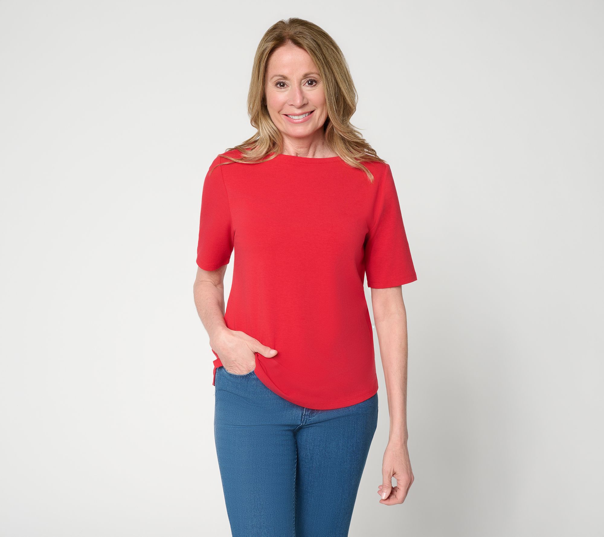 "As Is" BEAUTIFUL by Lawrence Zarian Classic Knit Boat Neck Top