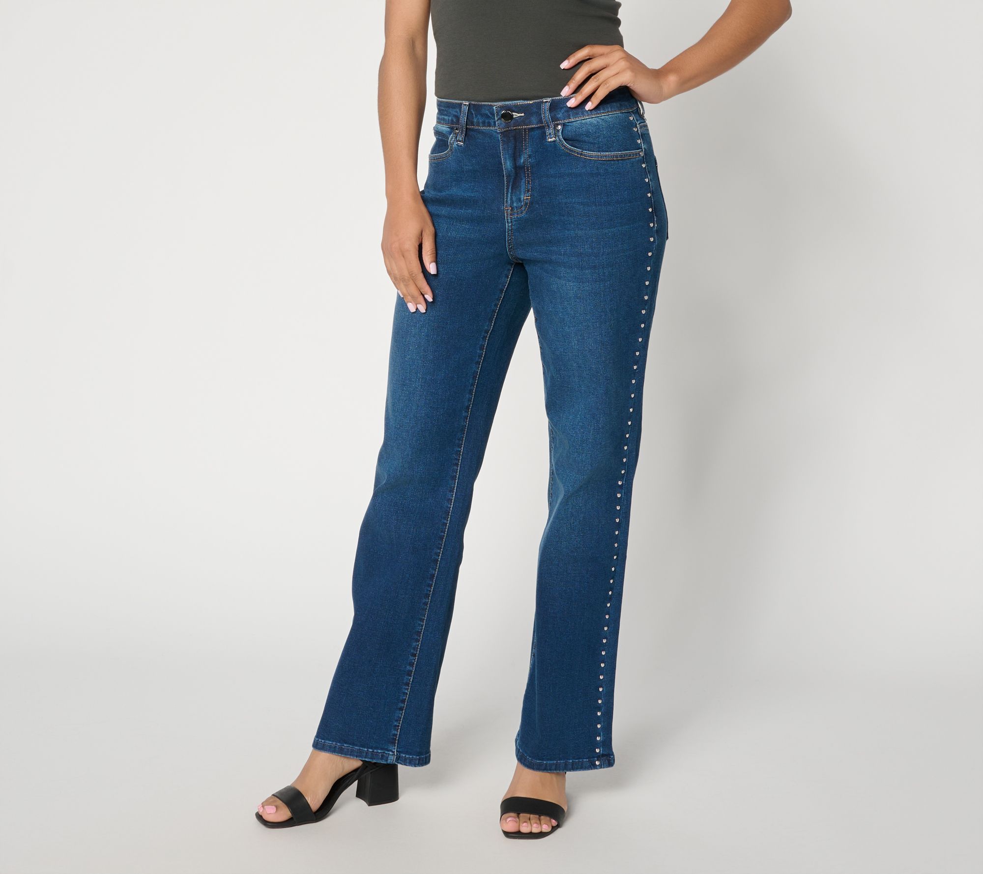 "As Is" RM Studio x Rebecca Minkoff Pet StuddedLuxe Stovepipe Jeans