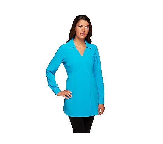 Attitudes by Renee V-Neck Cross Front Tunic