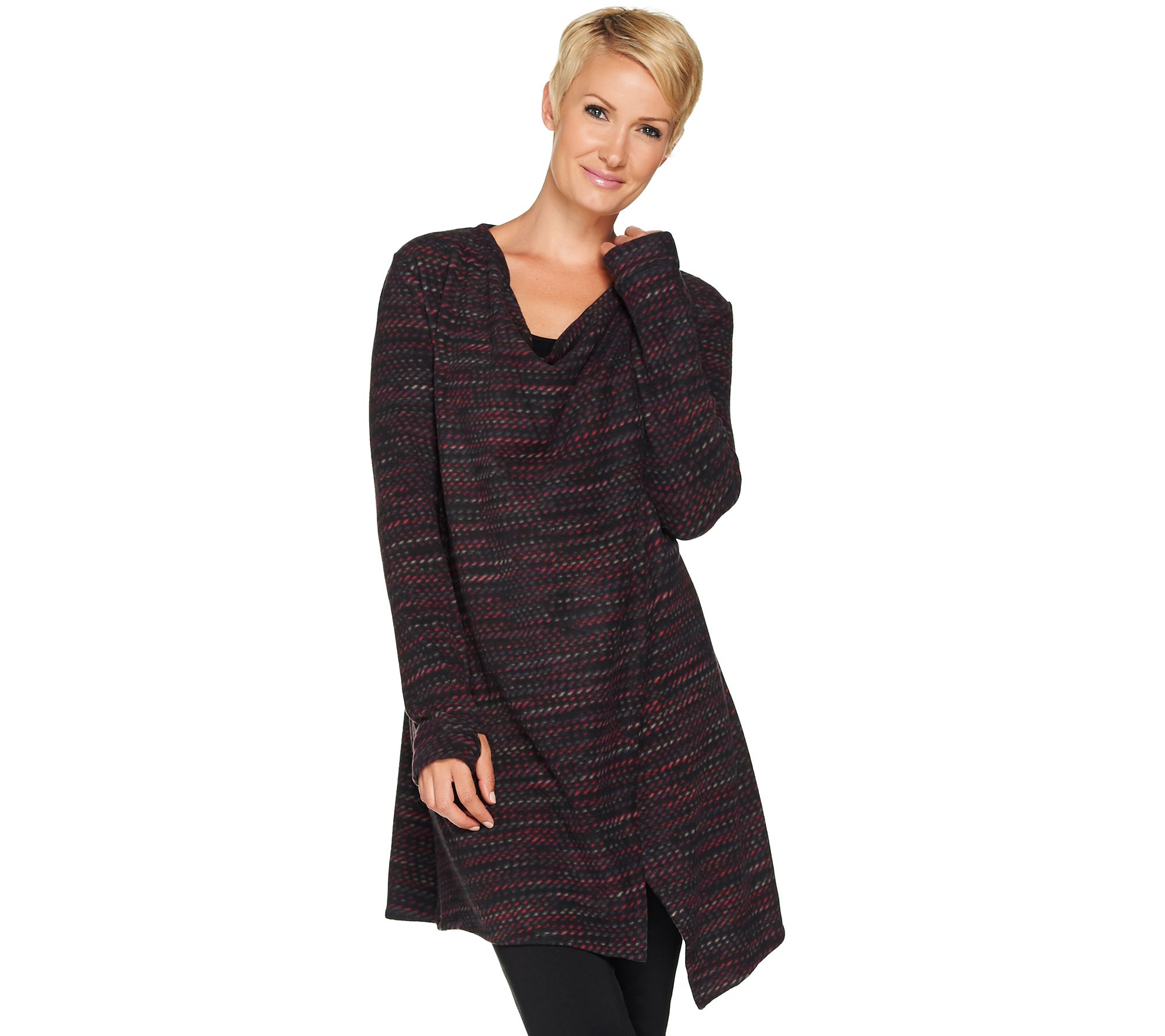 Cuddl Duds Fleecewear Stretch Long Wrap on QVC 