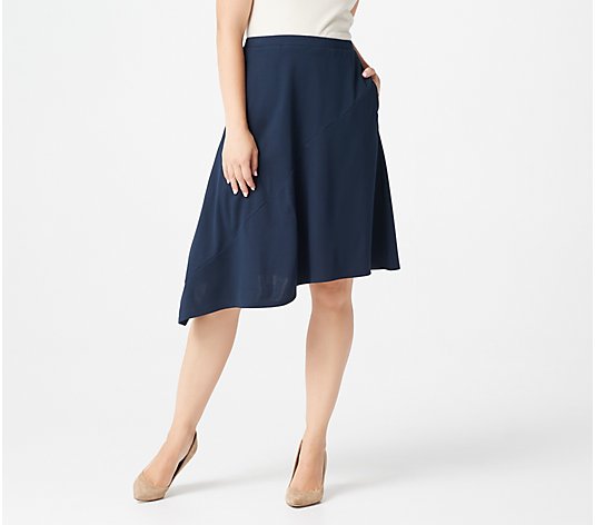"As Is" Elizabeth & Clarke Ponte Knit Skirt with StainTech