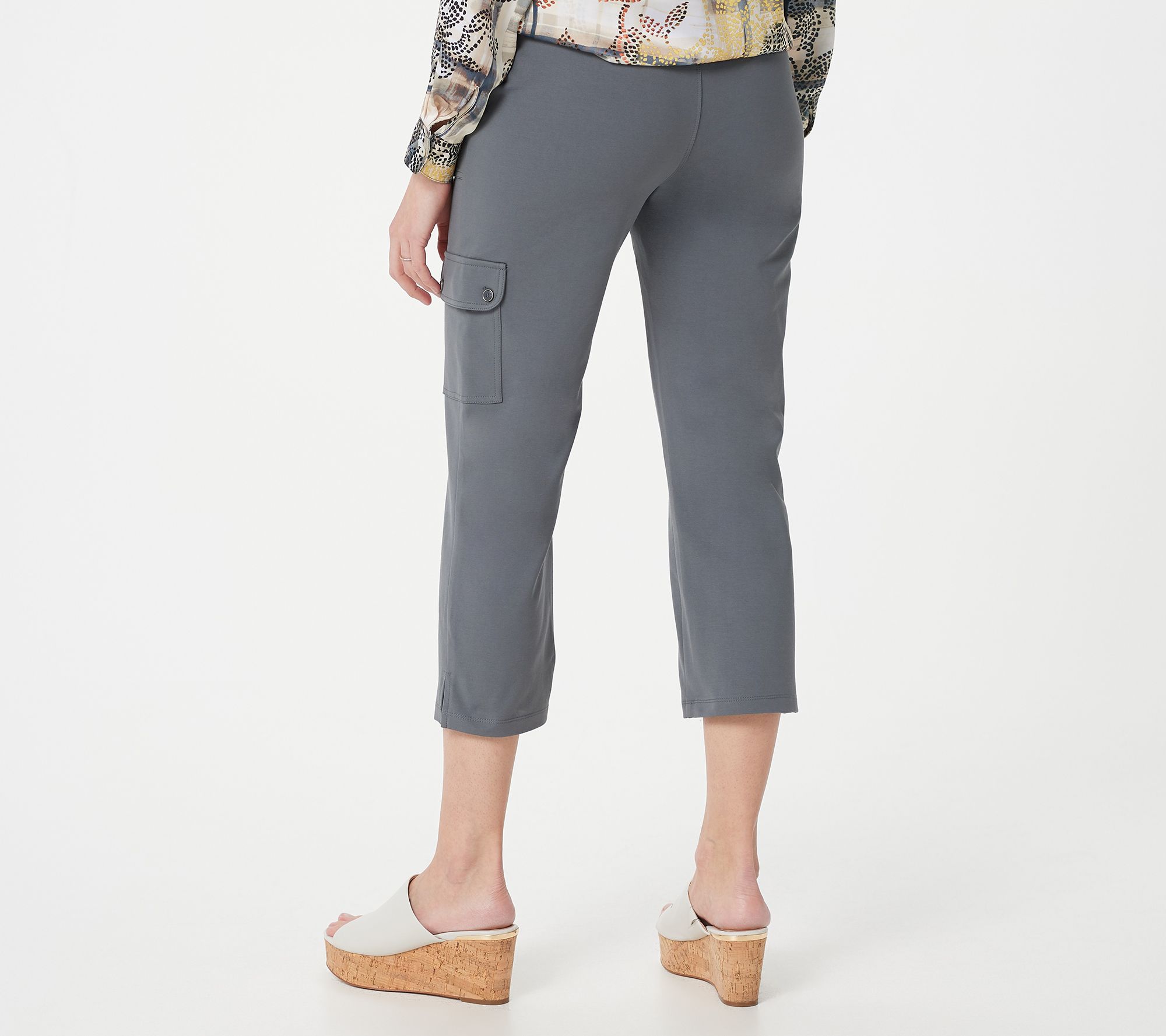Susan Graver Weekend Premium Stretch Pull-On Crop Pants on QVC