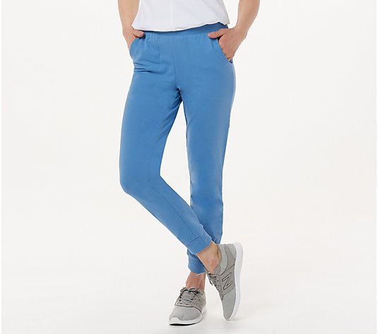 Denim & Co. Active French Terry Jogger Pants w/ Ankle Pleat