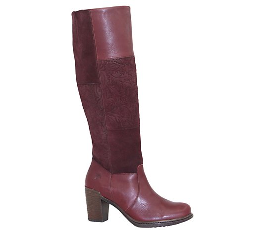 Dromedaris Tall Leather Side Zip Boots - Geneva