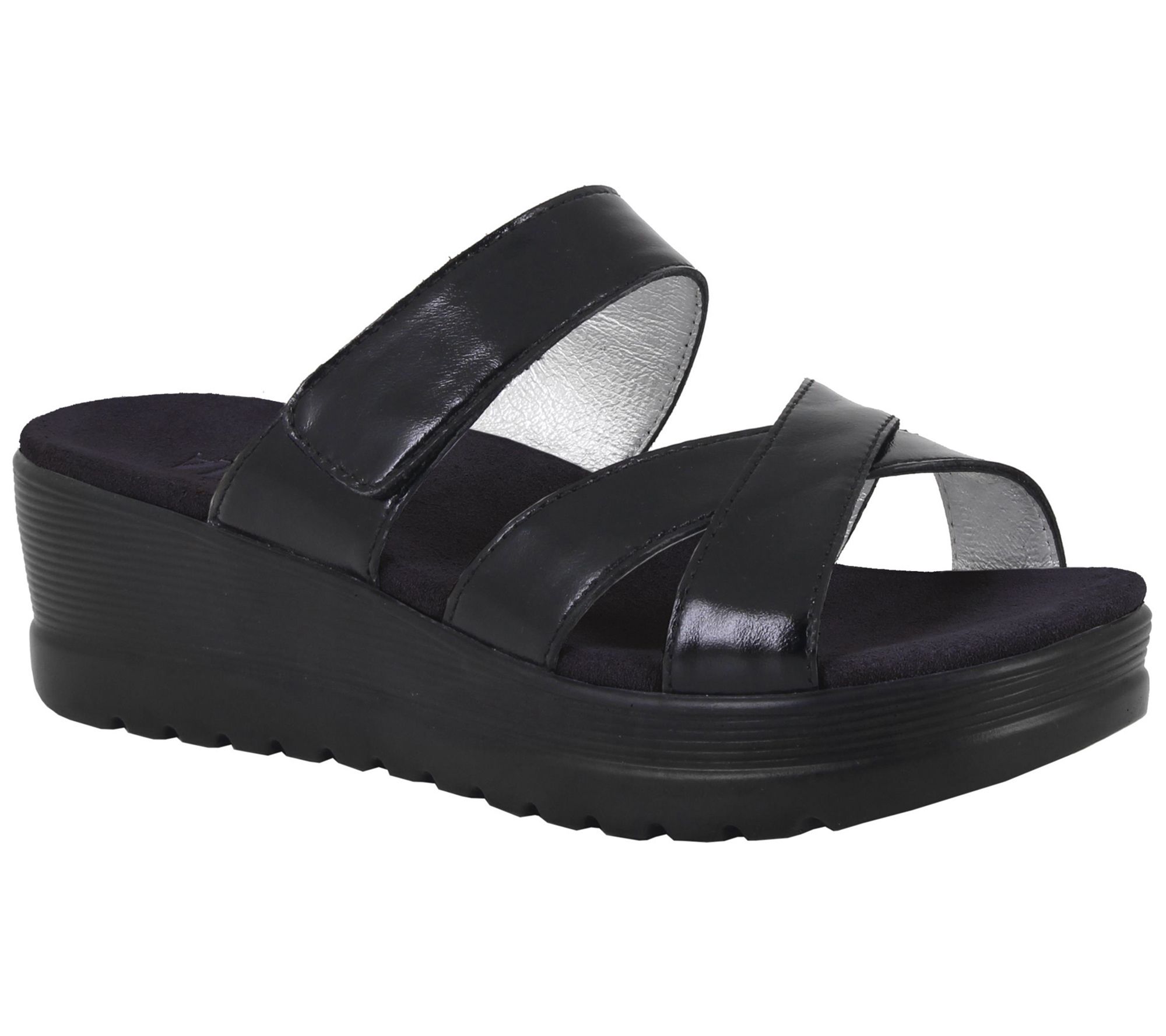 Alegria Leather Slip-On Sandals - Mira - QVC.com