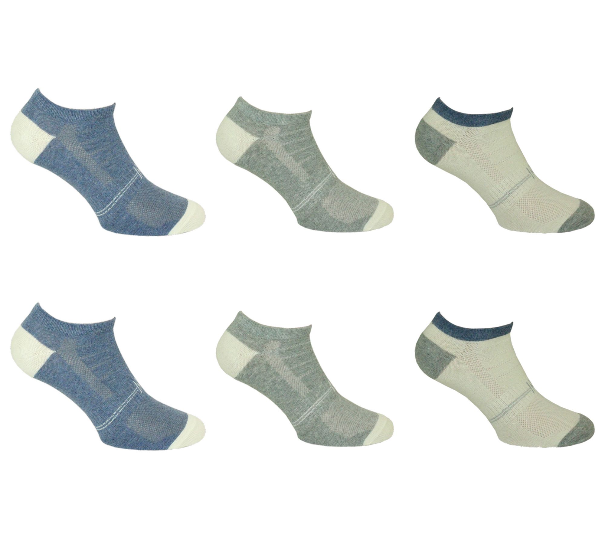Norfolk Set of 6 Cotton Jersey Low-Cut Ladies'Socks - QVC.com