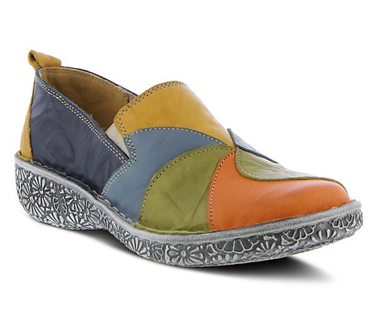 Spring Step Multi Color Leather Slip-On Loafers- Whirlie