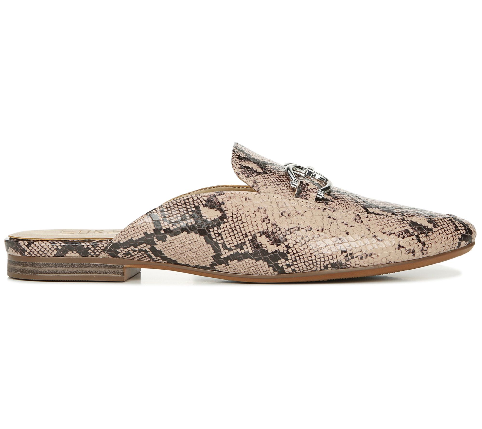 nude leather mule
