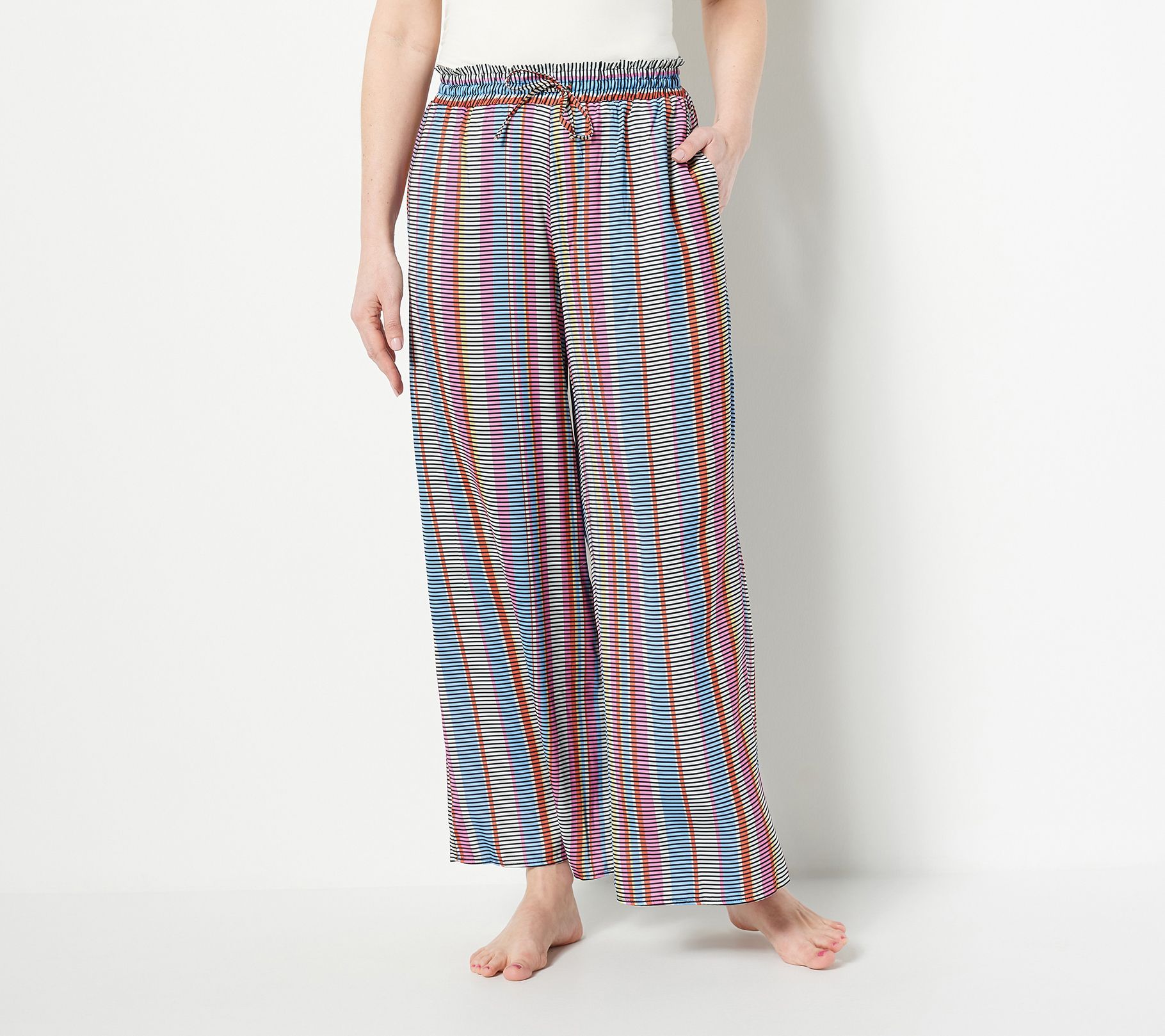 Ellen Tracy Women's Linen Blend Wide Leg Pant 