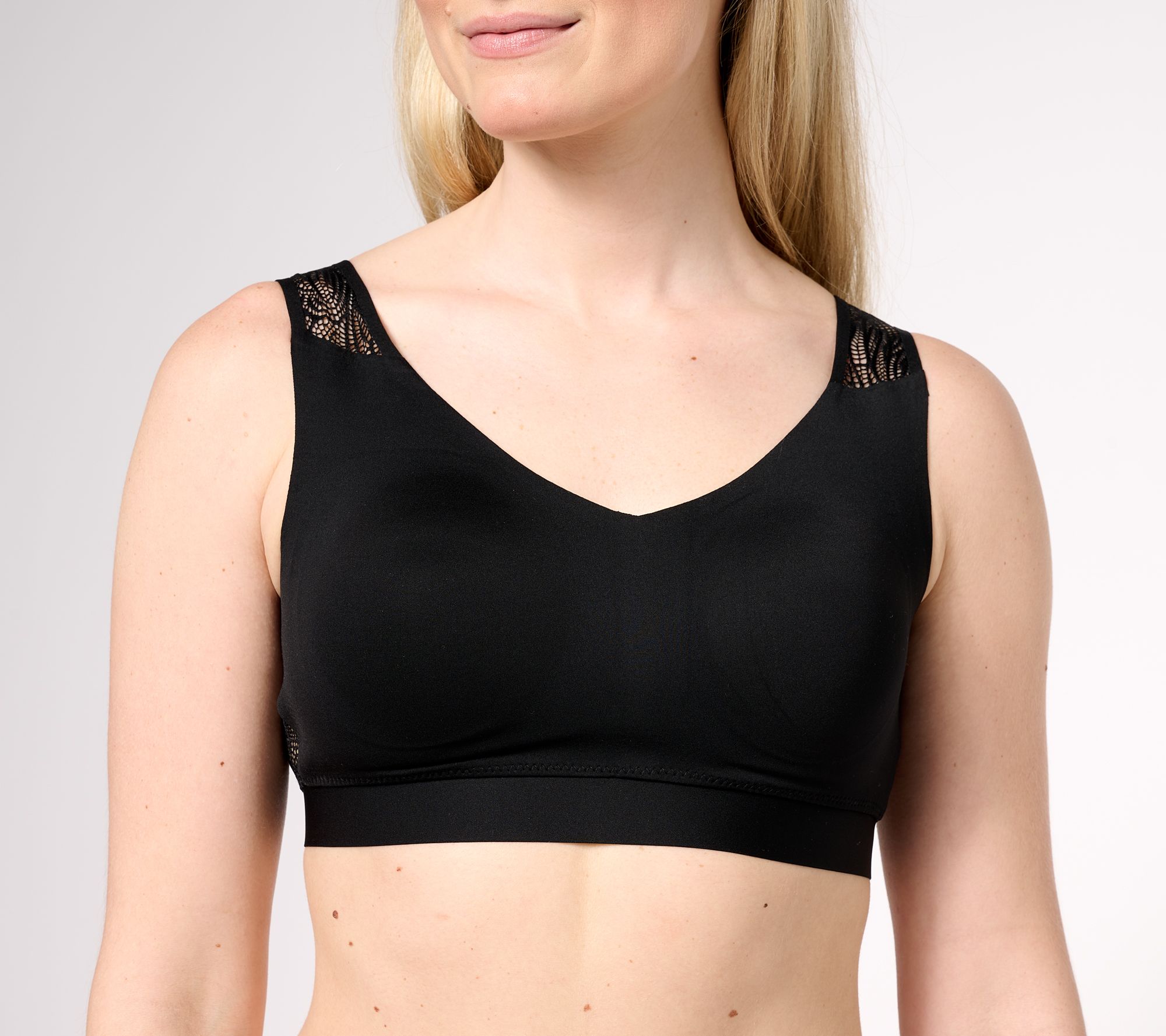 Wirefree Bras No Show Bonded Crop Top by Target Woman Black 10 in 2024