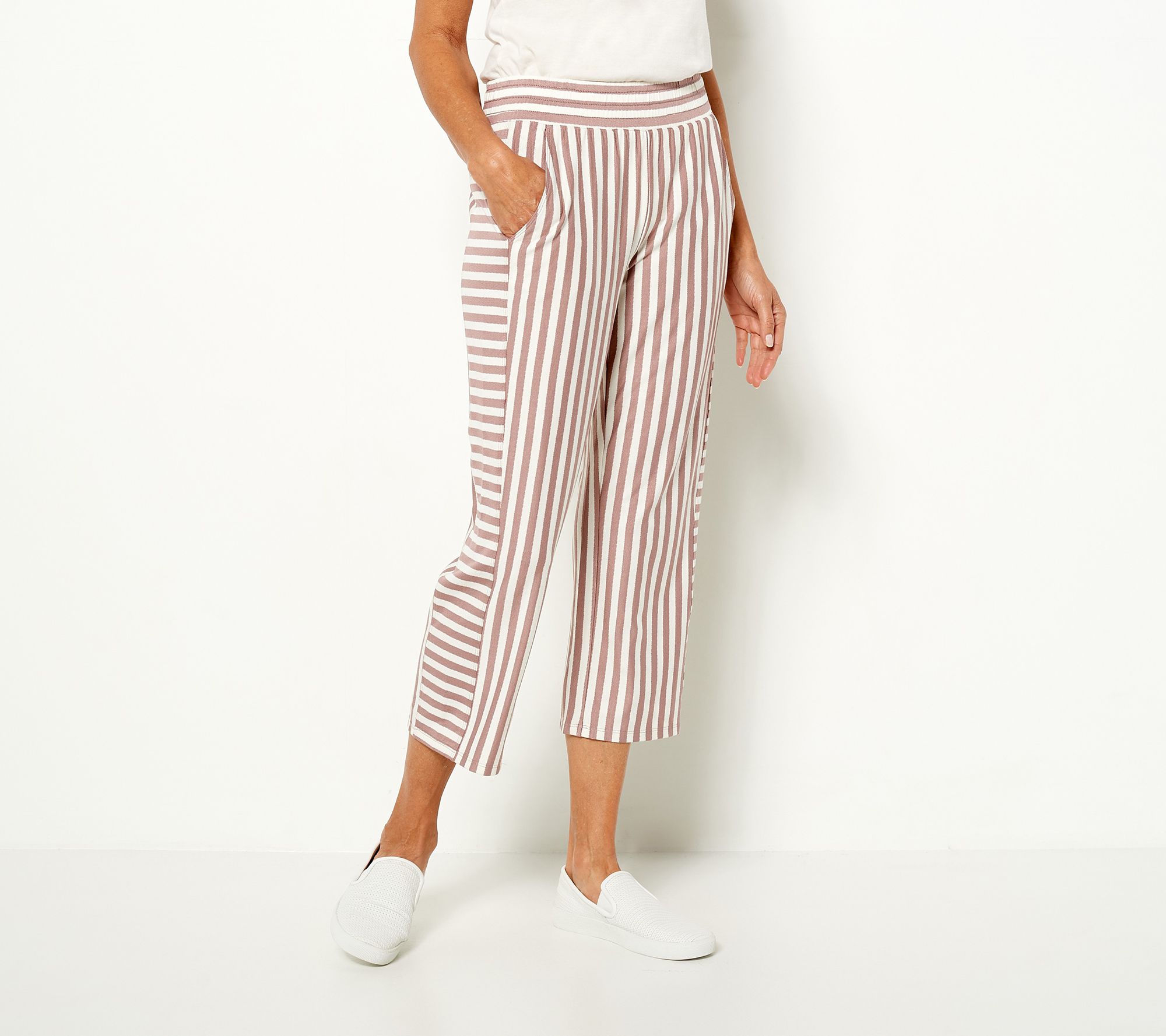 AnyBody Cozy Knit Jersey Wide Leg Pant 