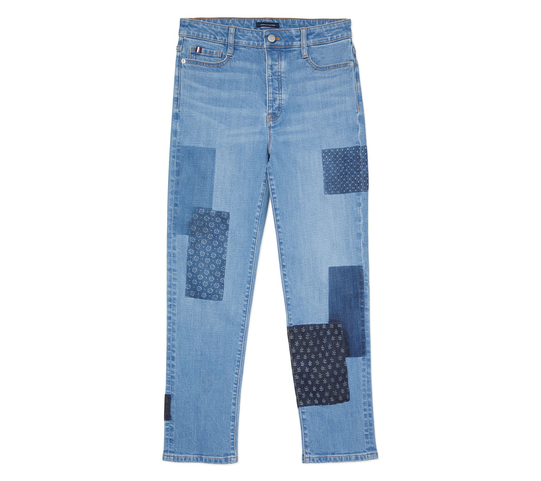 Tommy Hilfiger Adaptive Patchwork Straight Jeans - QVC.com