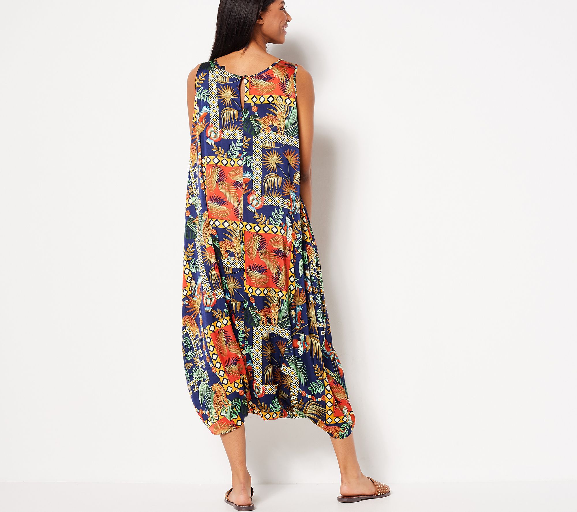 Attitudes by Renee Global Illusions Petite Draped Jumpsuit