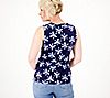 Denim & Co. Printed Perfect Jersey Crew Neck Tank Top, 1 of 3