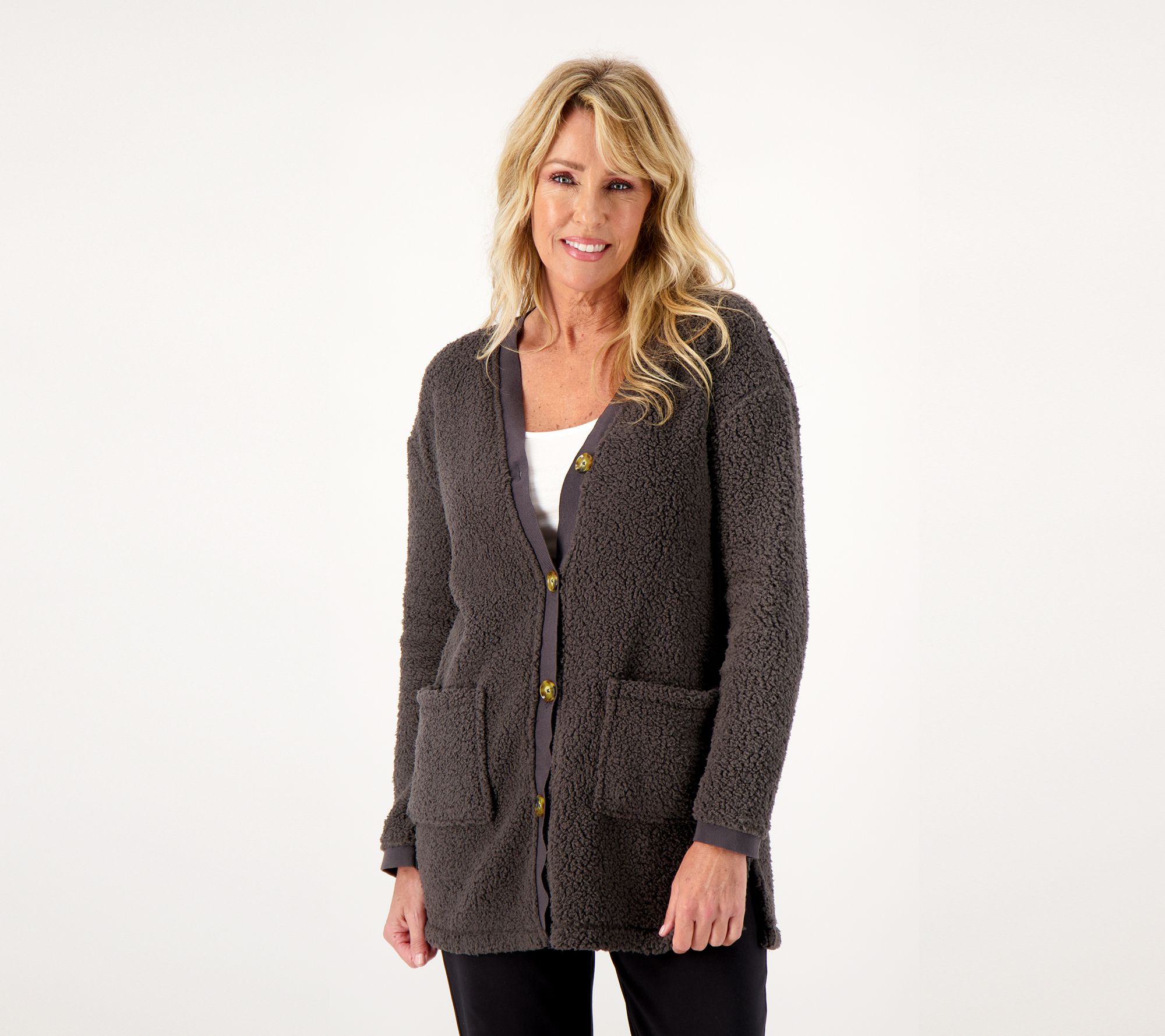 Koolaburra by UGG Popcorn Sherpa Cozy Boyfriend Cardigan