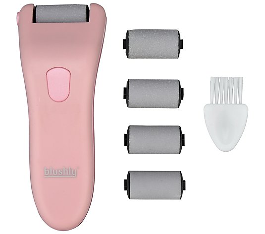 Blushly Battery Operated Callus Remover 4 Extra Rollers